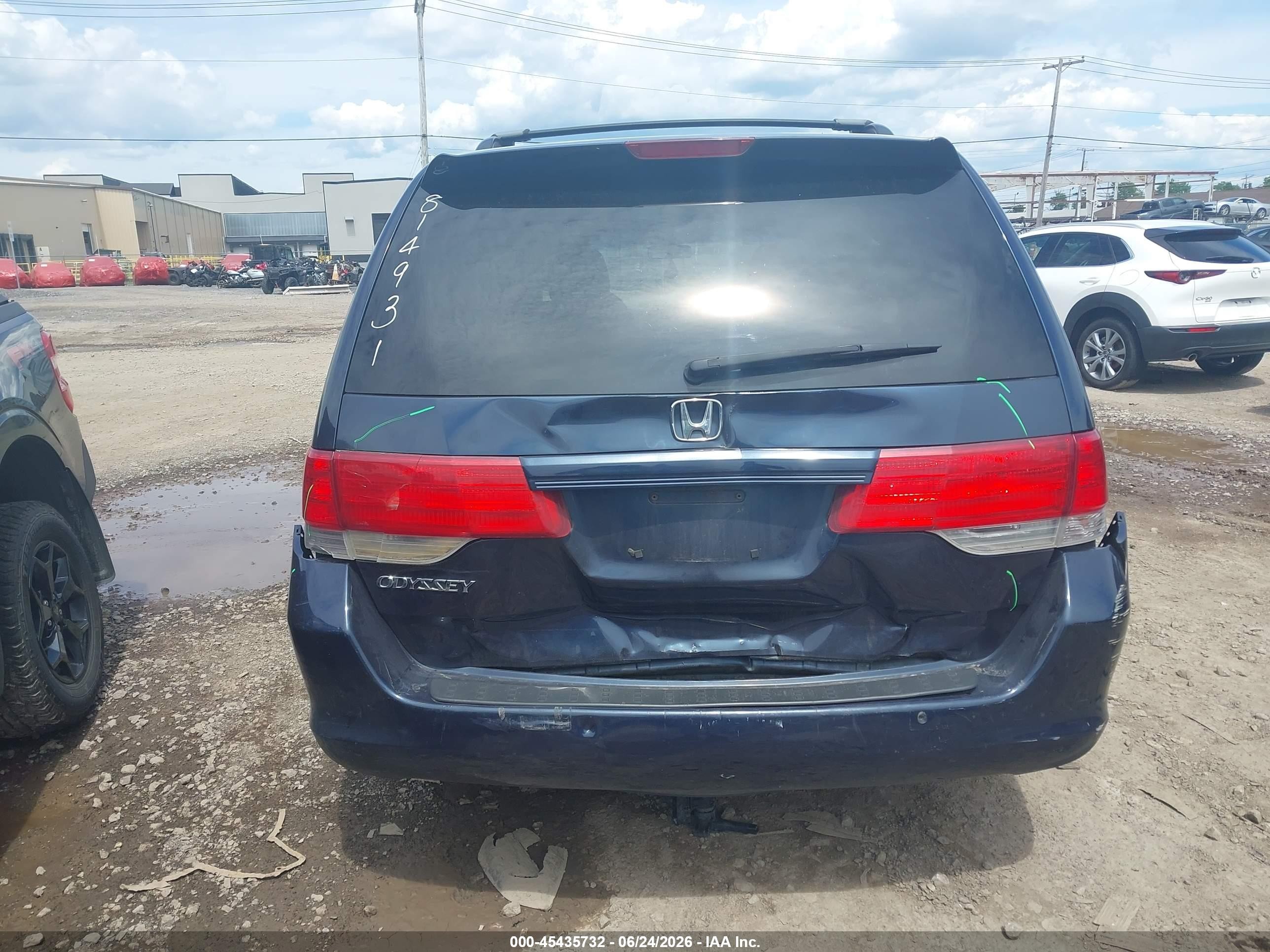 2010 Honda Odyssey Ex Dark Blue vin: 5FNRL3H53AB006037