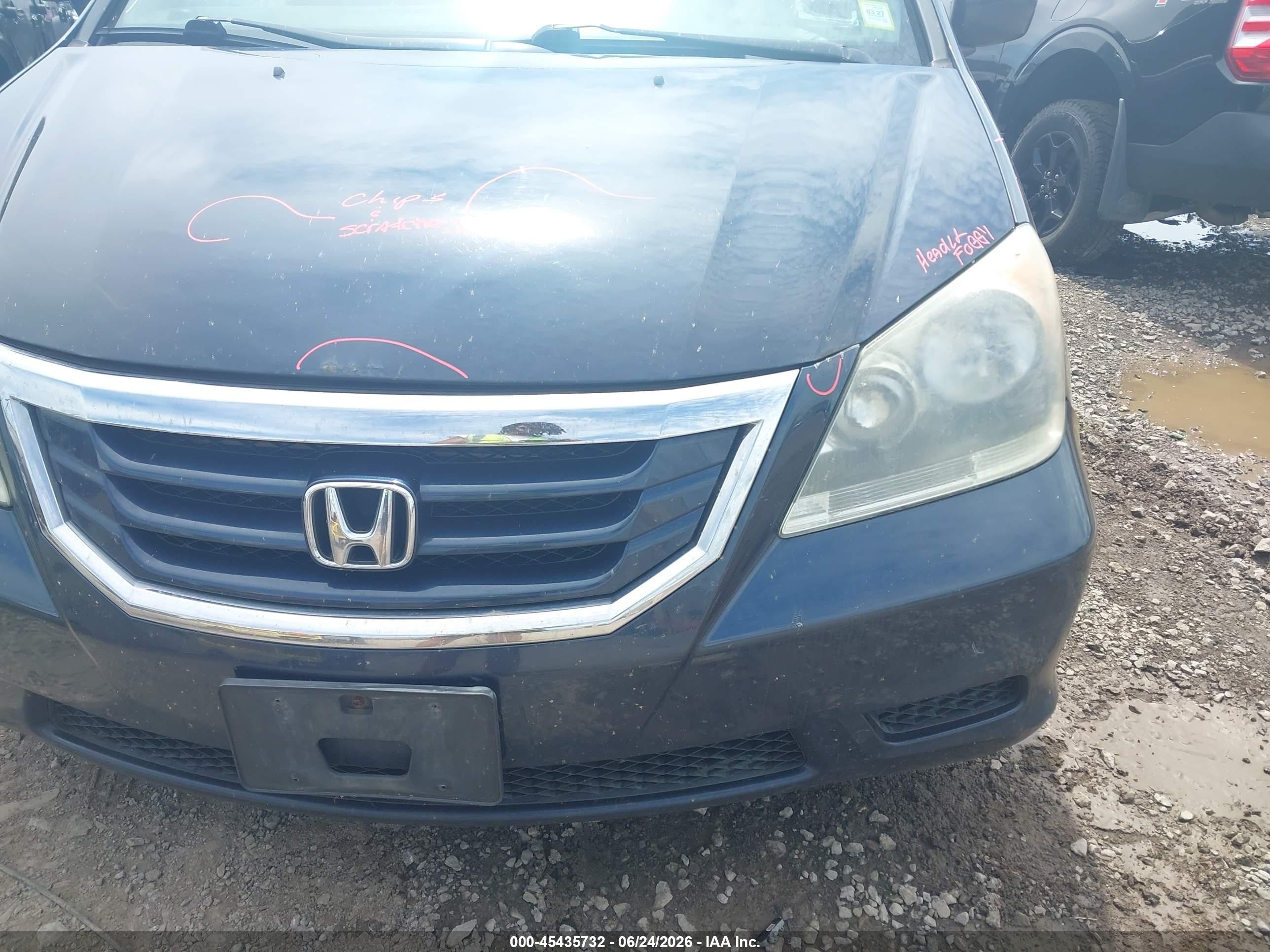 2010 Honda Odyssey Ex Dark Blue vin: 5FNRL3H53AB006037