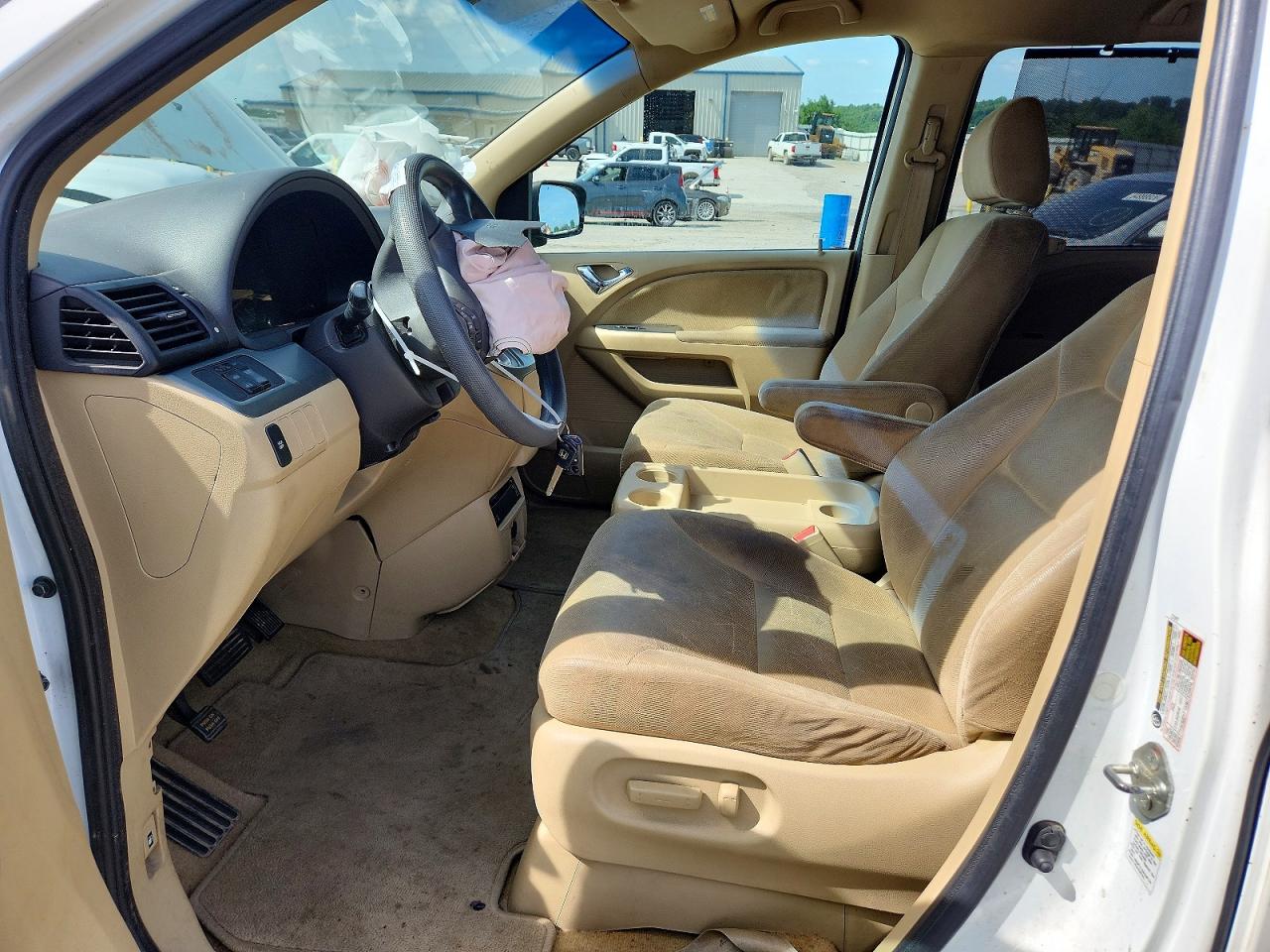 2010 Honda Odyssey Ex White vin: 5FNRL3H54AB015362