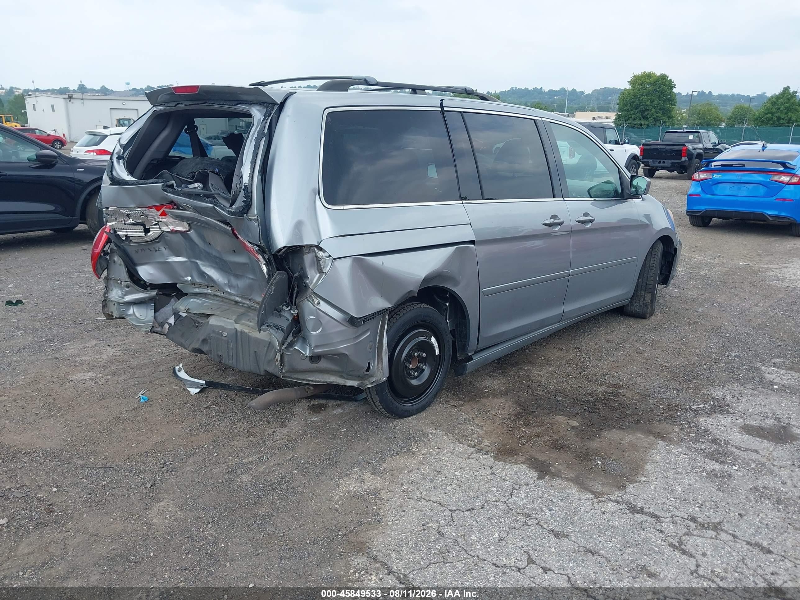 2010 Honda Odyssey Ex Light Blue vin: 5FNRL3H55AB008193
