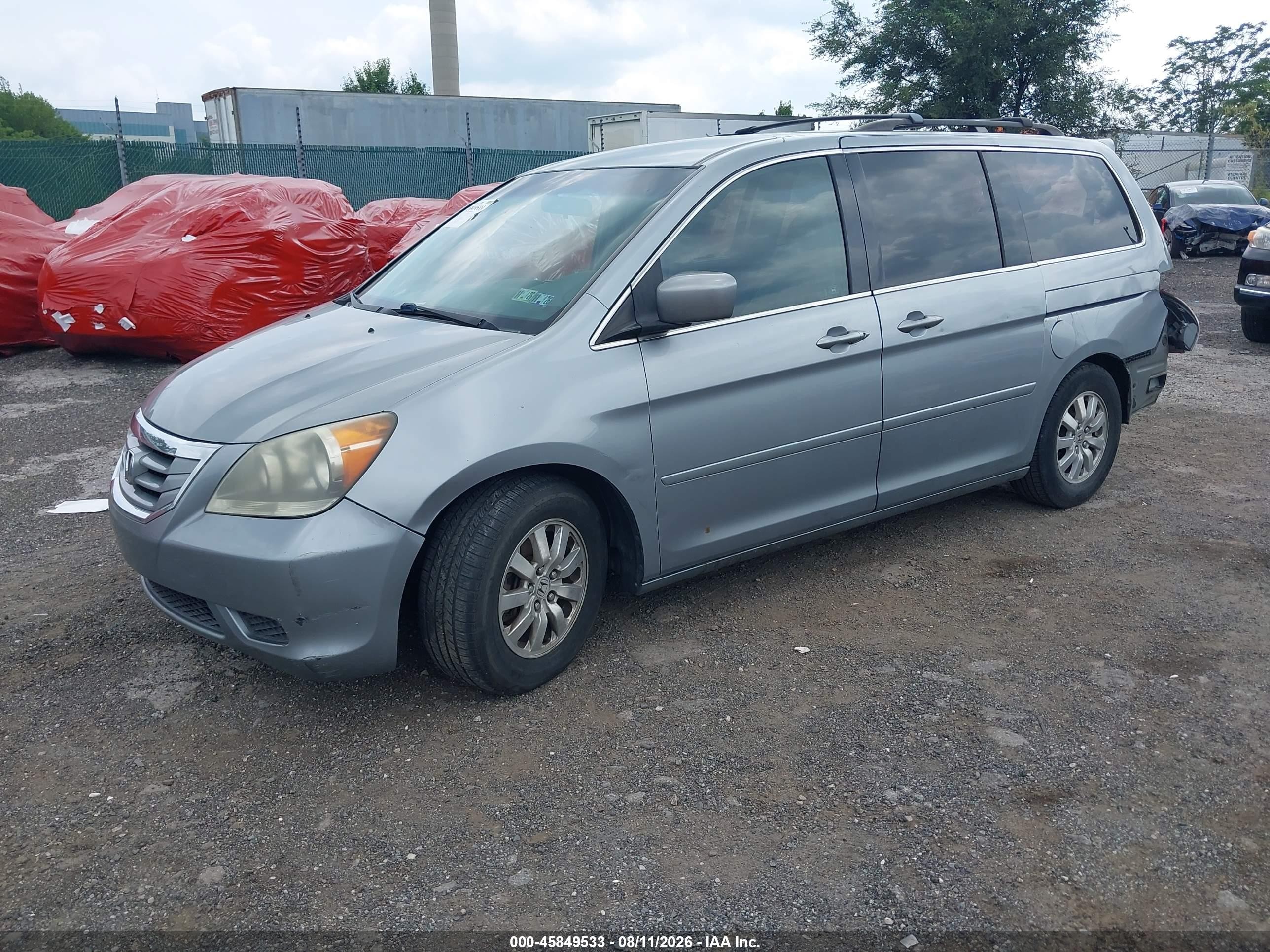 2010 Honda Odyssey Ex Light Blue vin: 5FNRL3H55AB008193