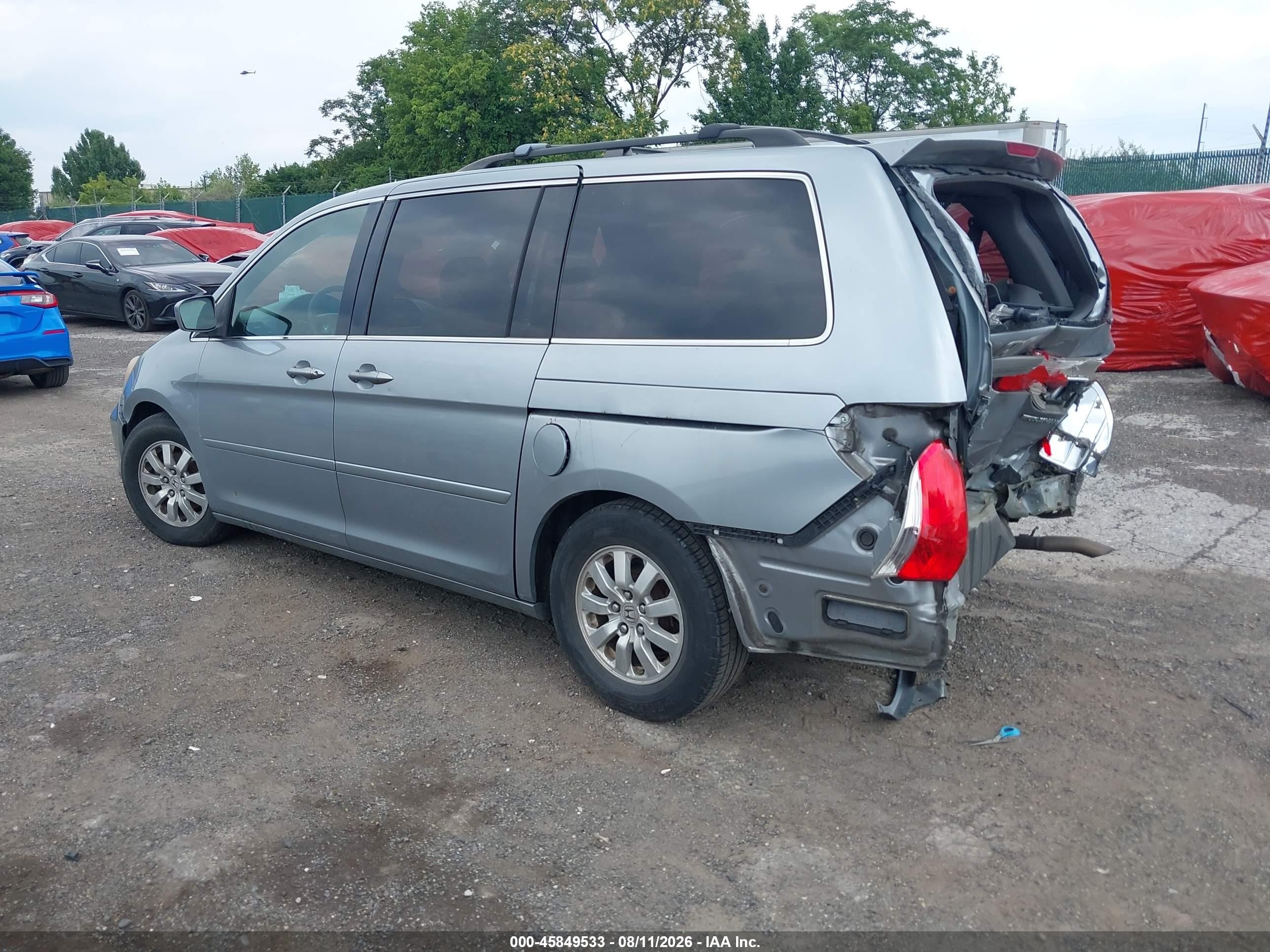 2010 Honda Odyssey Ex Light Blue vin: 5FNRL3H55AB008193