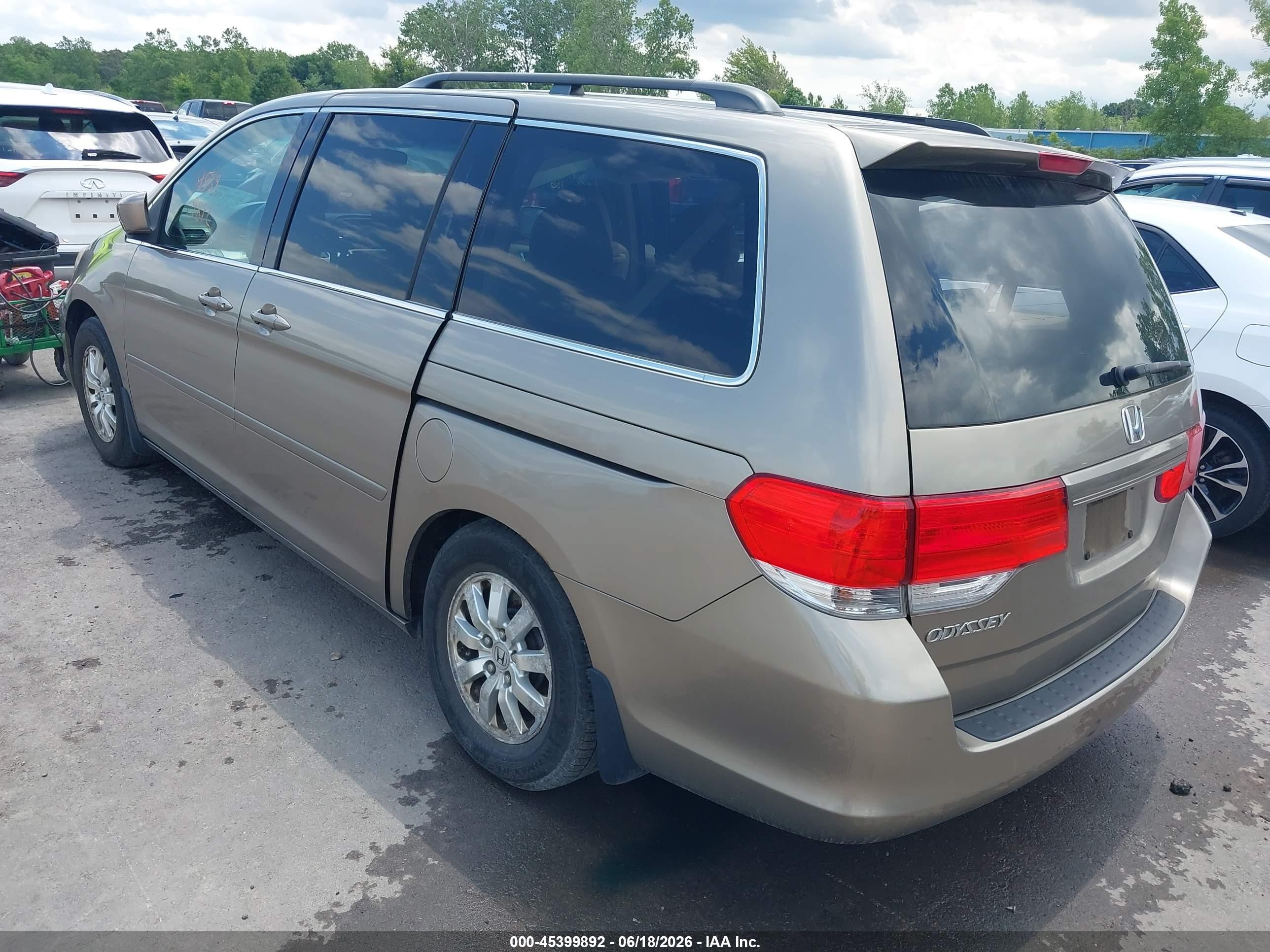 2010 Honda Odyssey Ex Brown vin: 5FNRL3H59AB105316