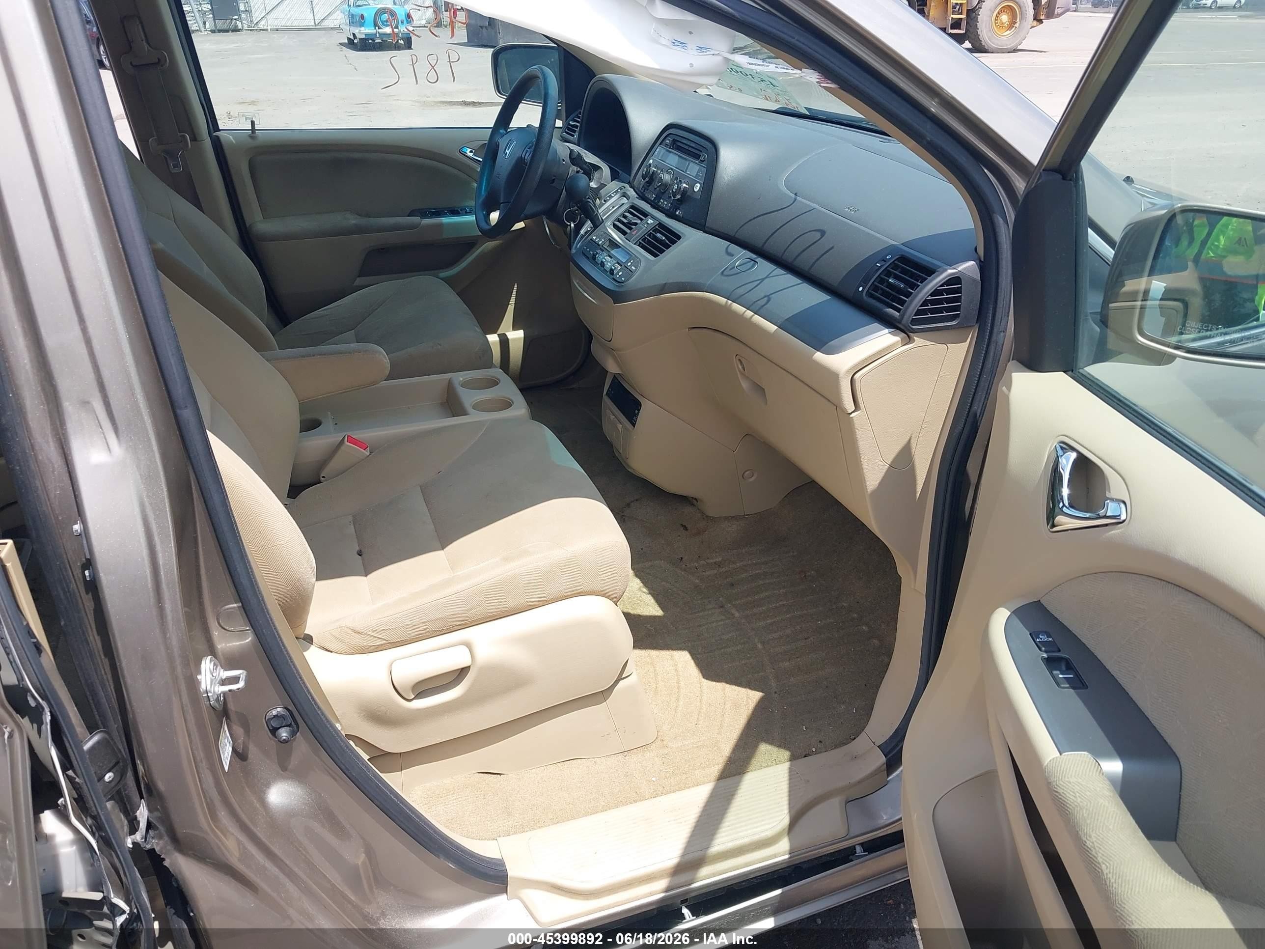 2010 Honda Odyssey Ex Brown vin: 5FNRL3H59AB105316