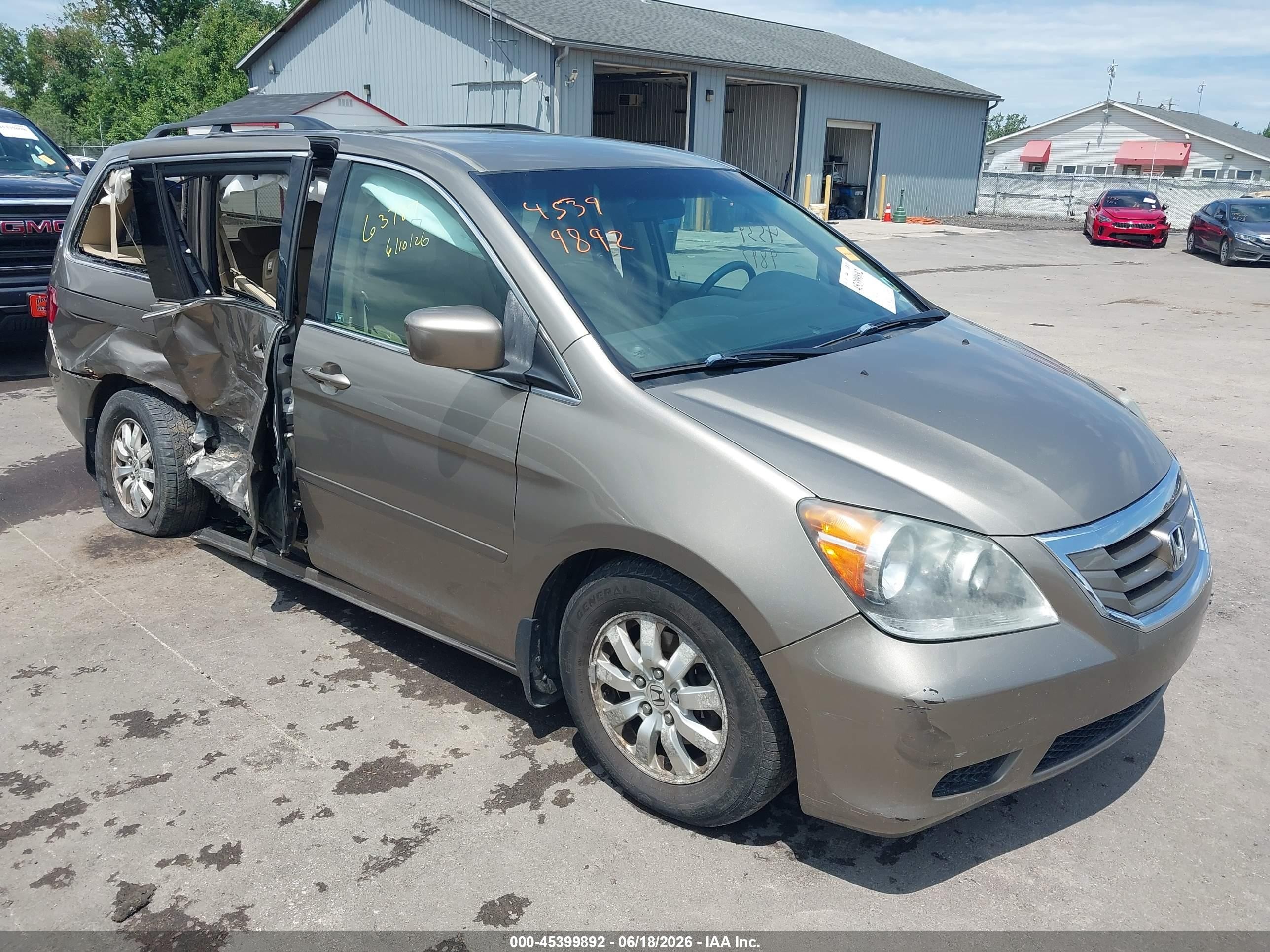 2010 Honda Odyssey Ex Brown vin: 5FNRL3H59AB105316