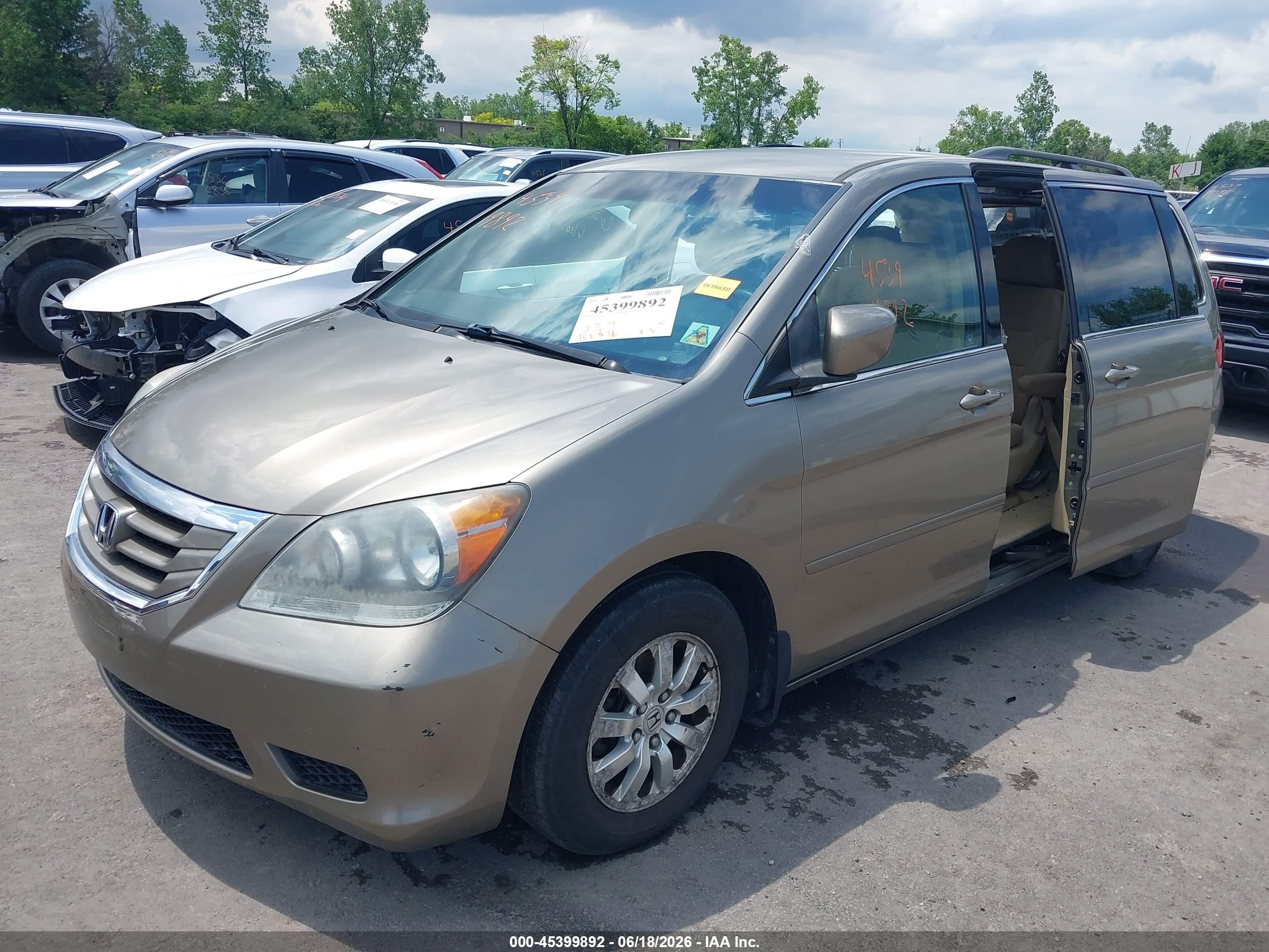 2010 Honda Odyssey Ex Brown vin: 5FNRL3H59AB105316