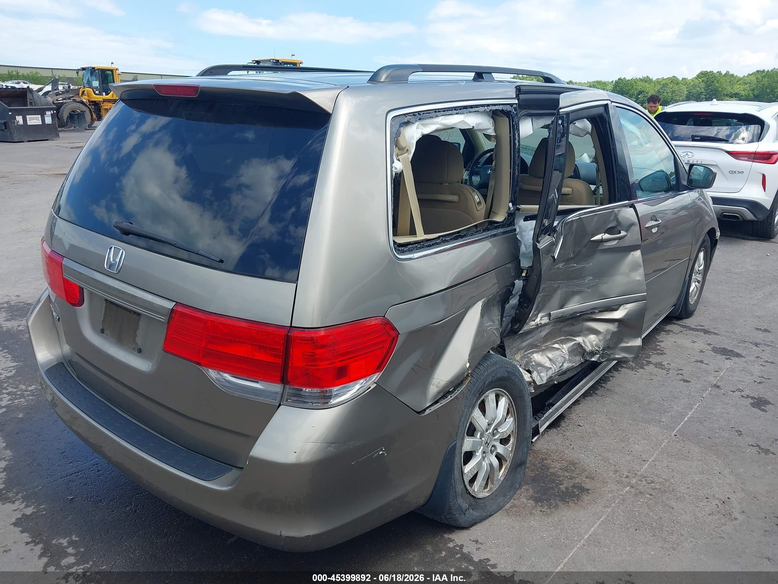 2010 Honda Odyssey Ex Brown vin: 5FNRL3H59AB105316
