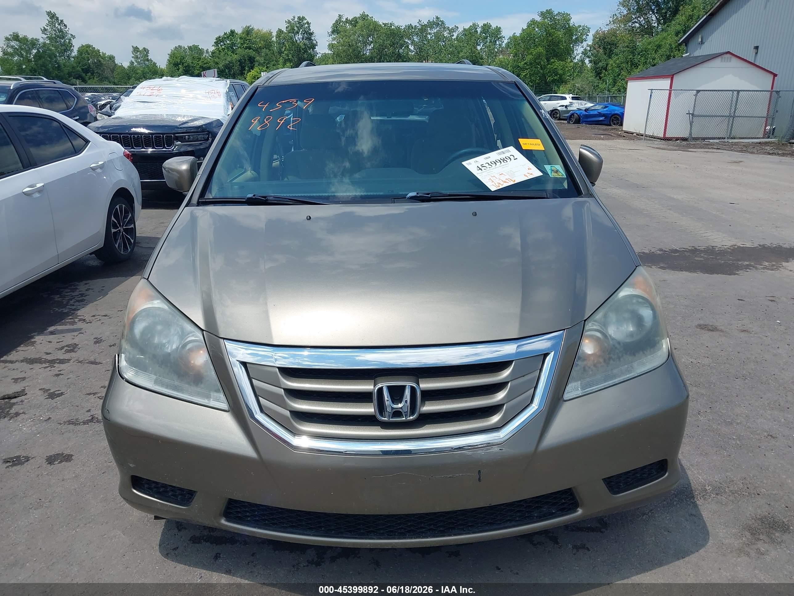 2010 Honda Odyssey Ex Brown vin: 5FNRL3H59AB105316