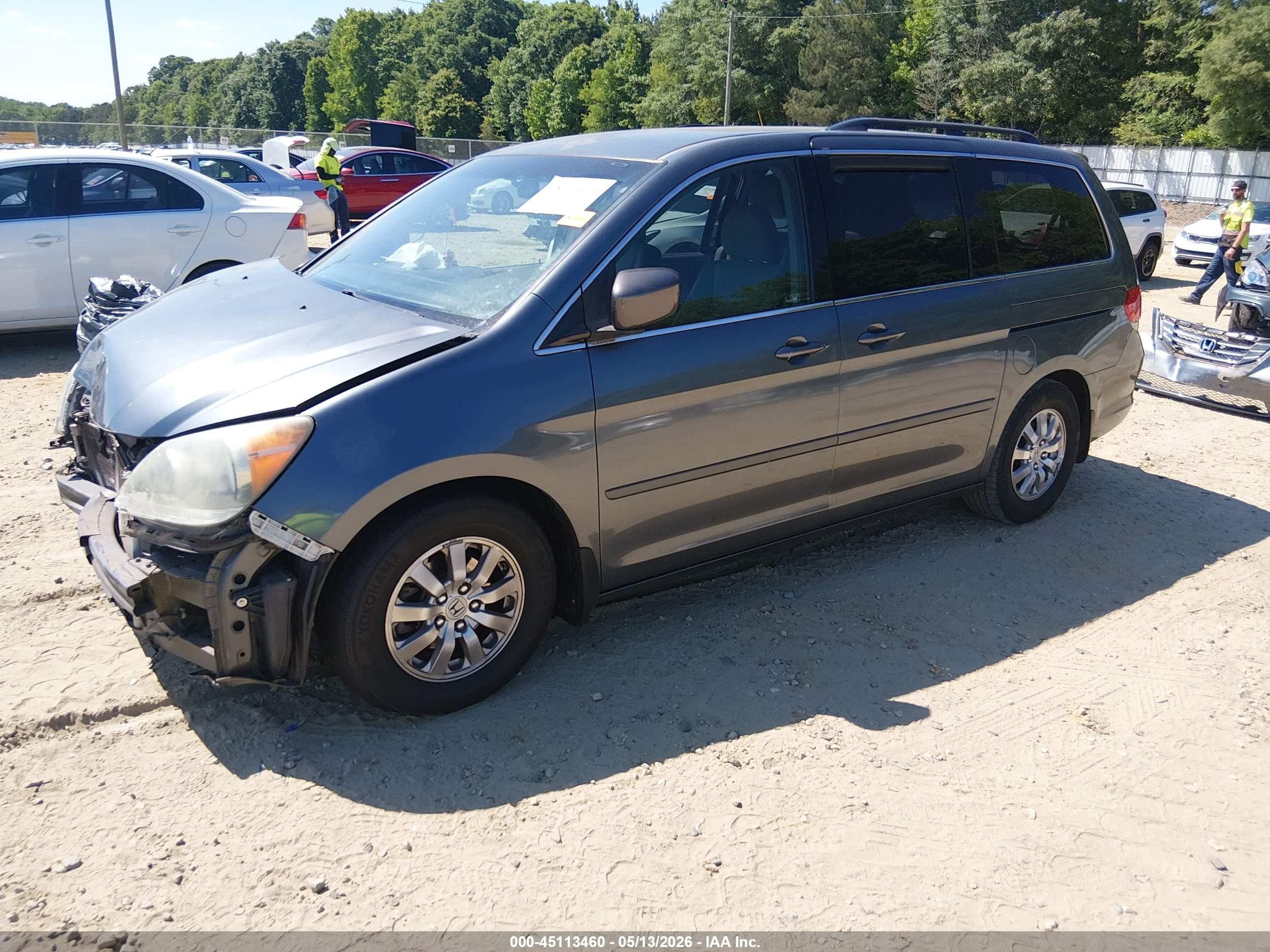 2010 Honda Odyssey Ex Gray vin: 5FNRL3H5XAB107981