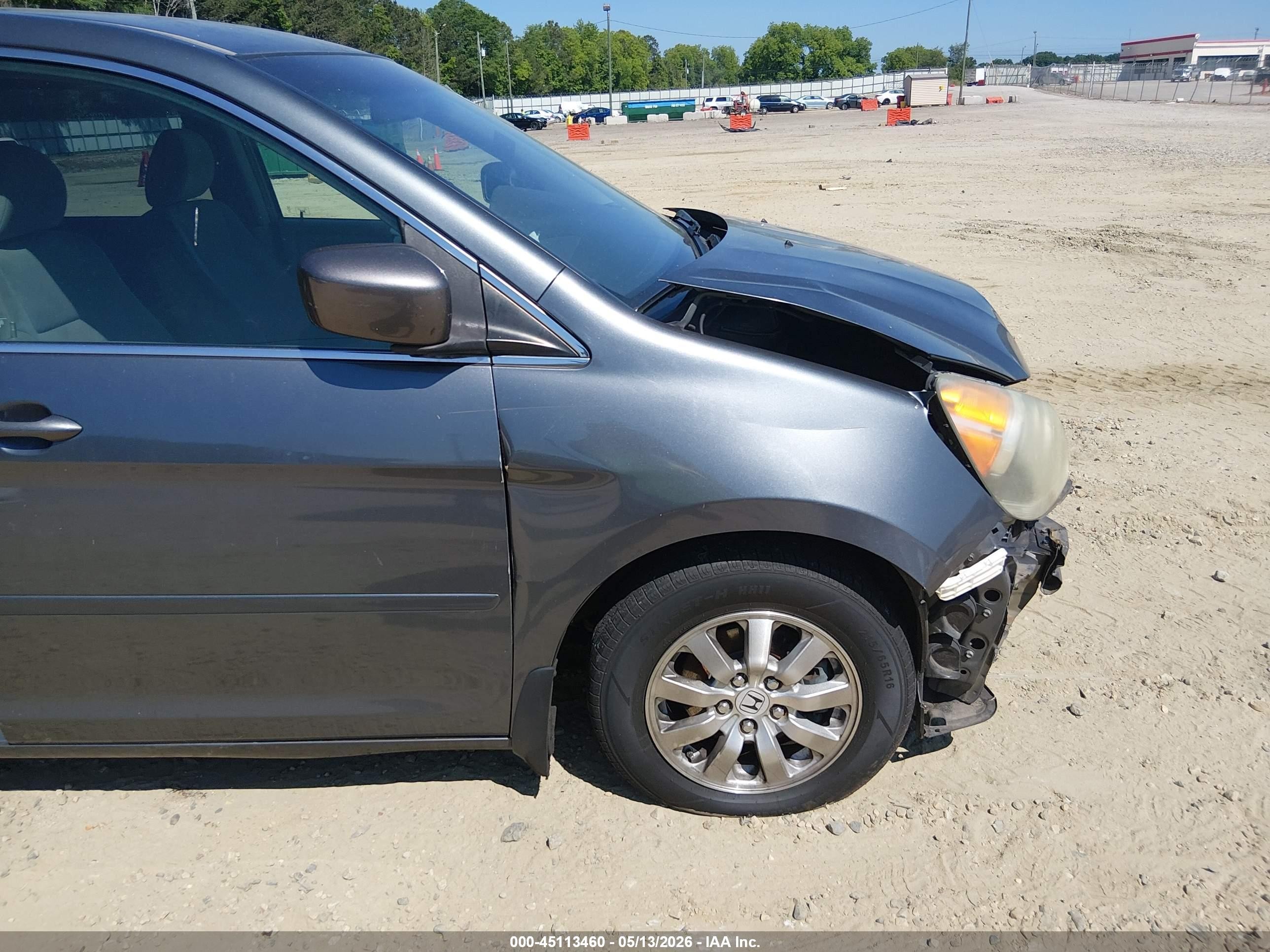2010 Honda Odyssey Ex Gray vin: 5FNRL3H5XAB107981