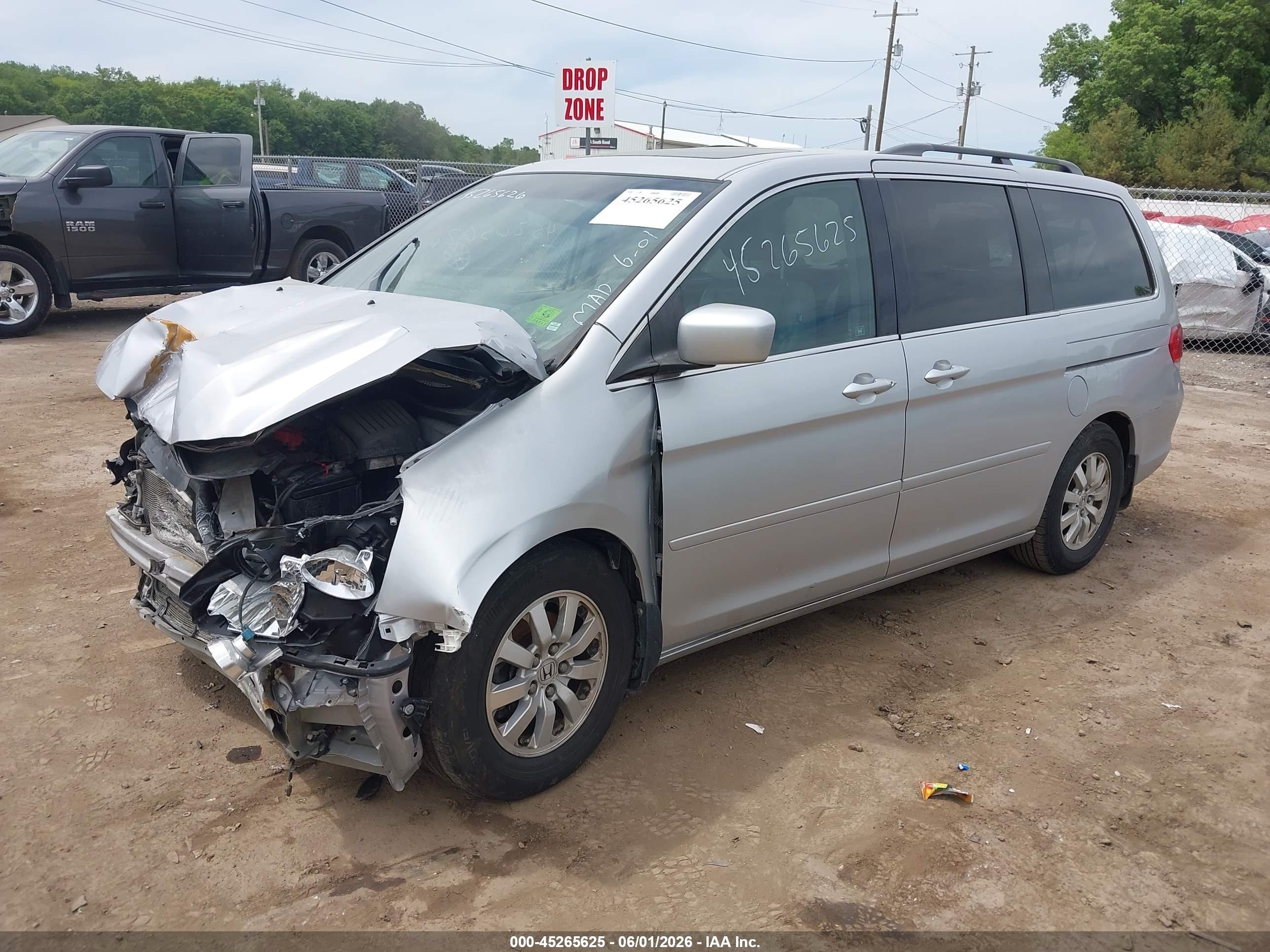 2010 Honda Odyssey Ex-l Silver vin: 5FNRL3H60AB007641