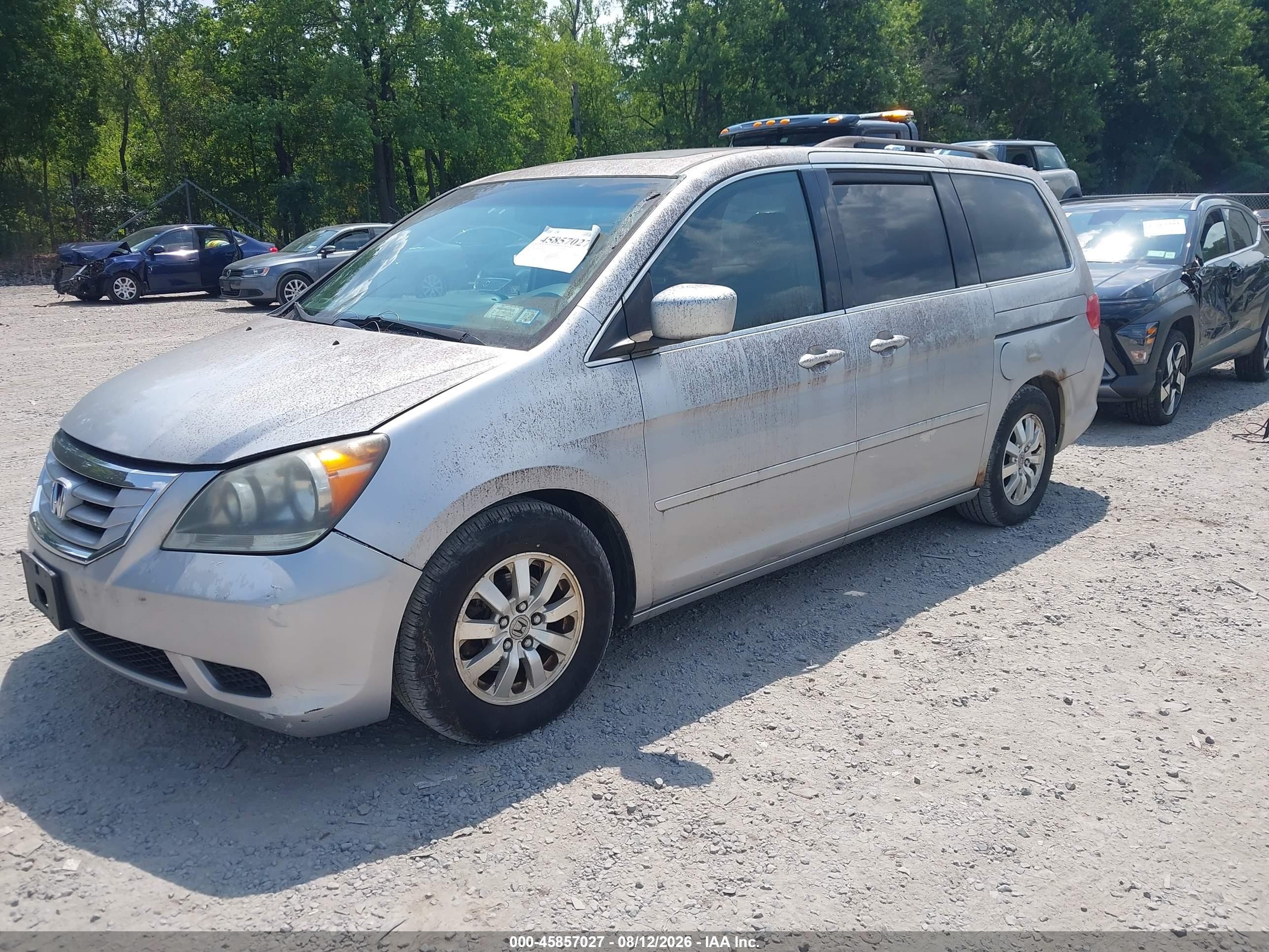 2010 Honda Odyssey Ex-l Silver vin: 5FNRL3H60AB057486