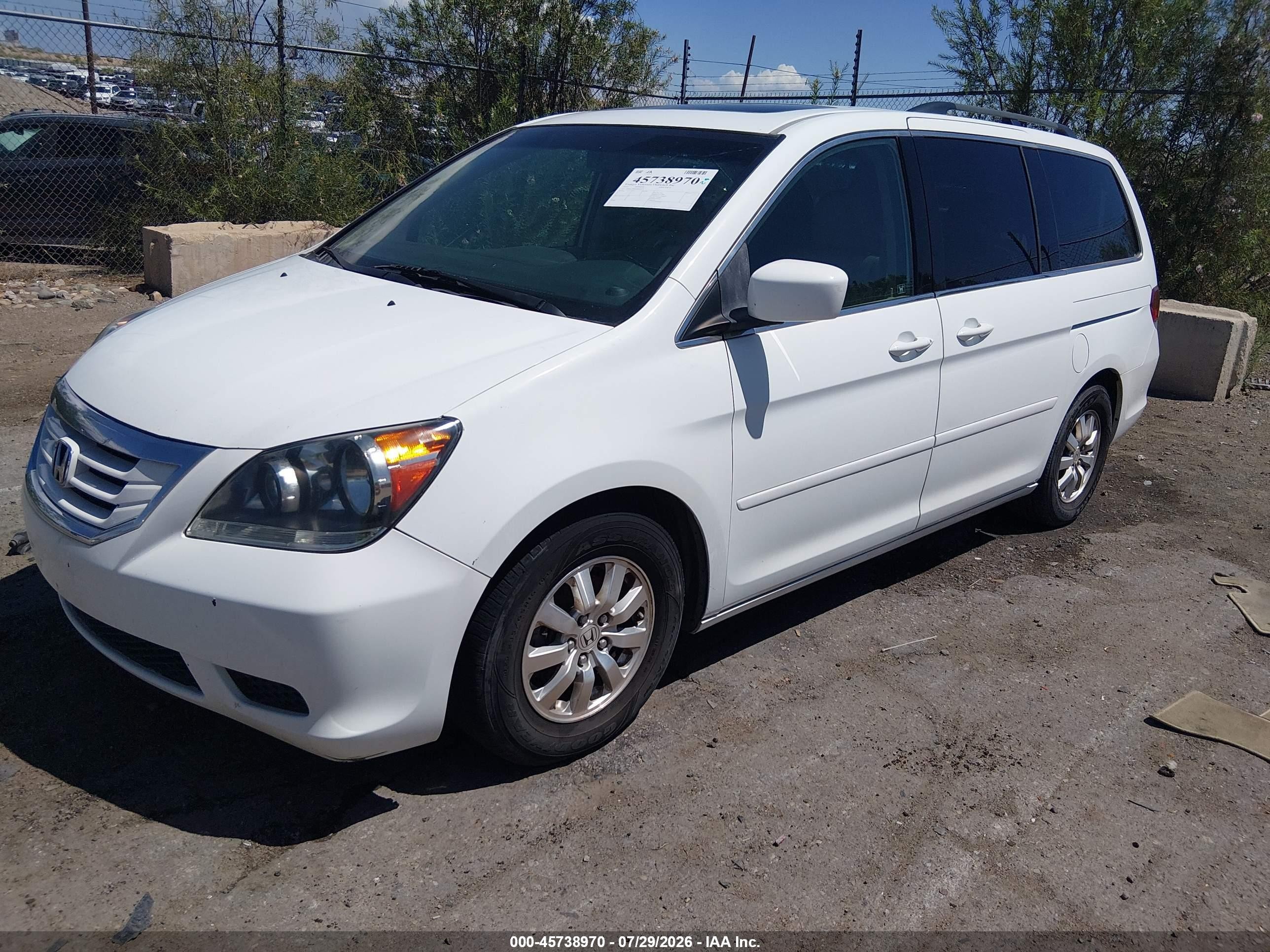 2010 Honda Odyssey Ex-l Белый vin: 5FNRL3H60AB062879