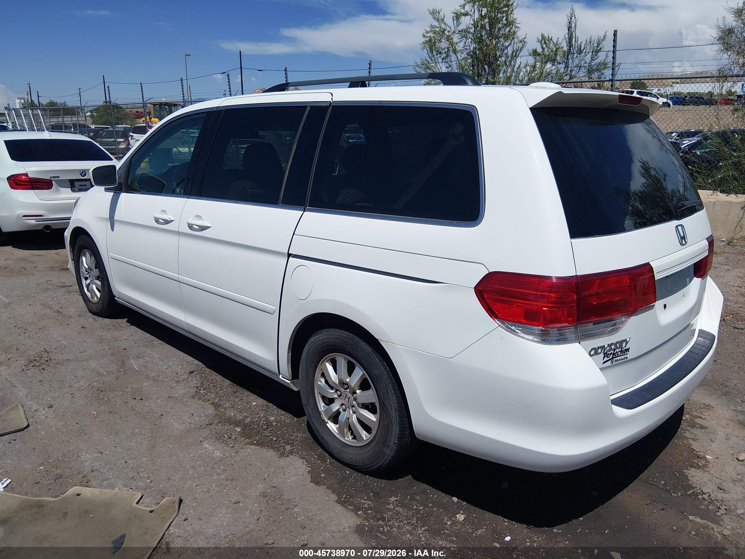 2010 Honda Odyssey Ex-l Белый vin: 5FNRL3H60AB062879