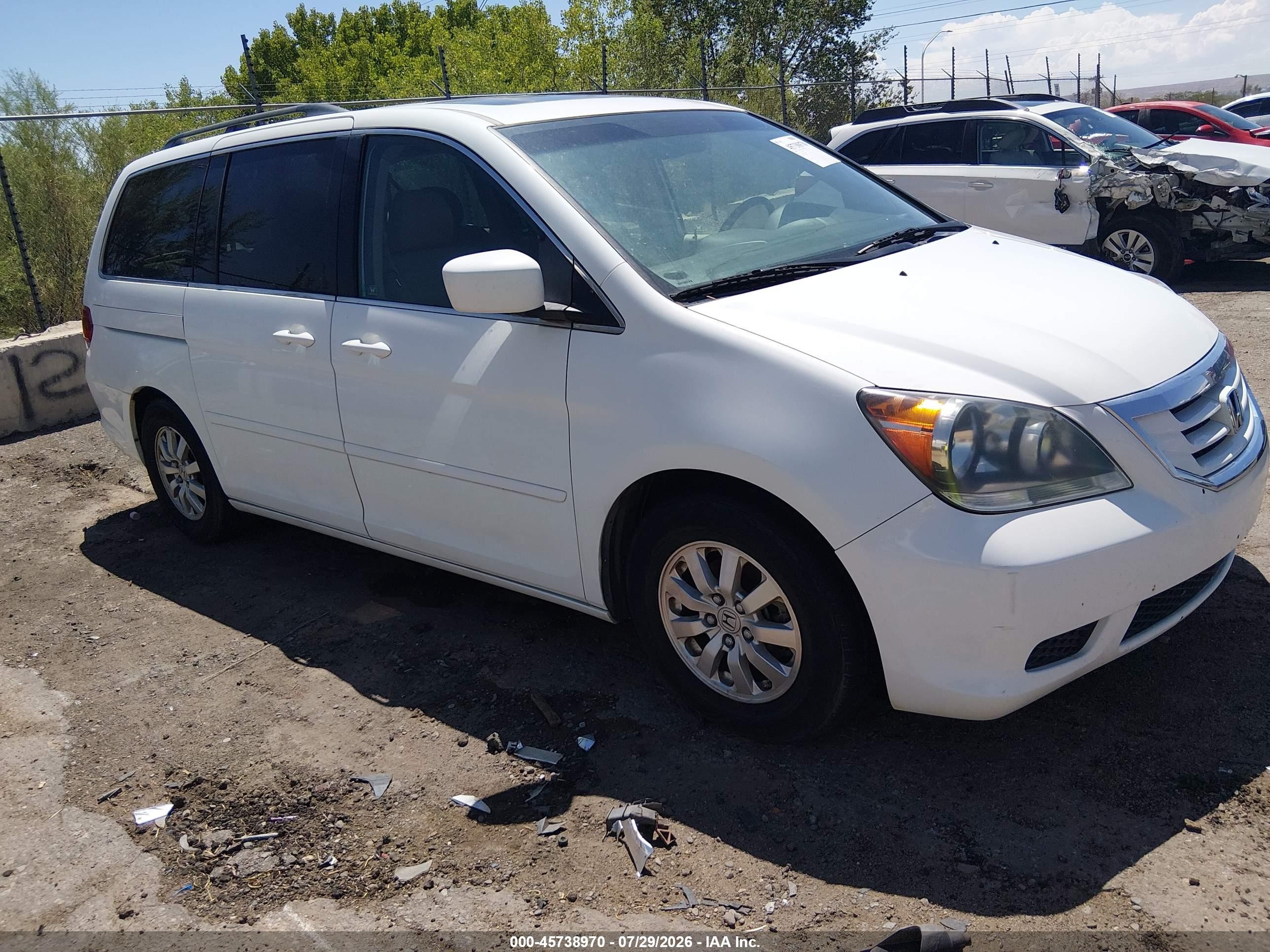 2010 Honda Odyssey Ex-l Белый vin: 5FNRL3H60AB062879