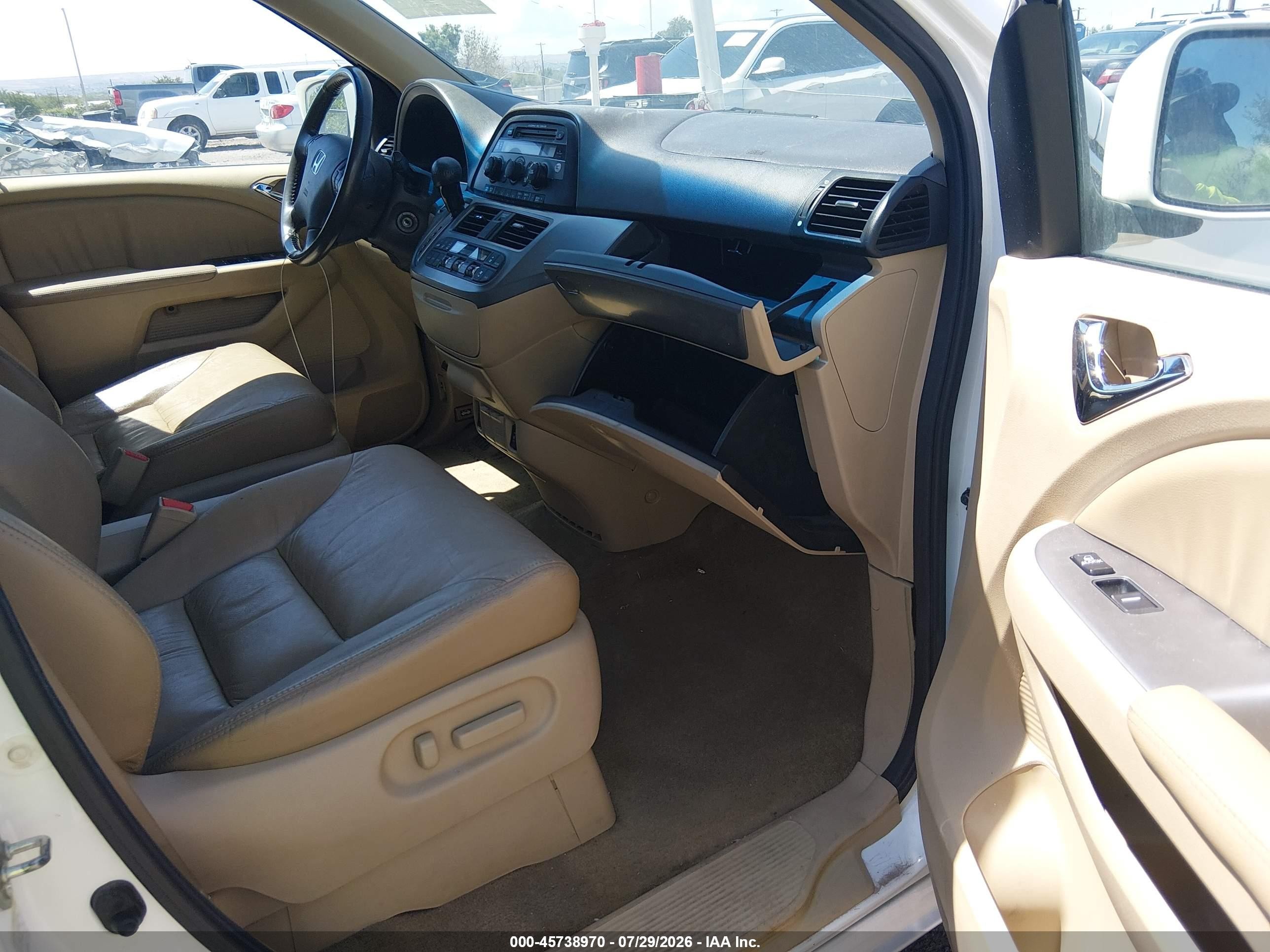 2010 Honda Odyssey Ex-l Белый vin: 5FNRL3H60AB062879