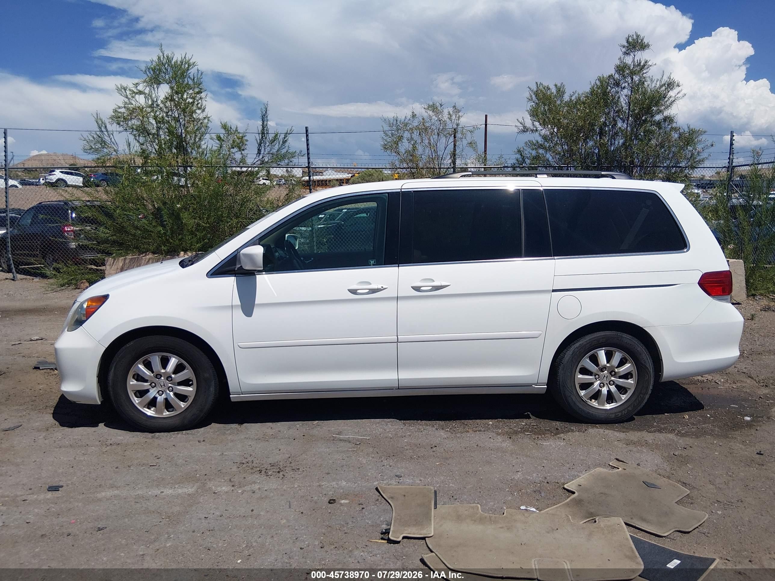 2010 Honda Odyssey Ex-l Белый vin: 5FNRL3H60AB062879
