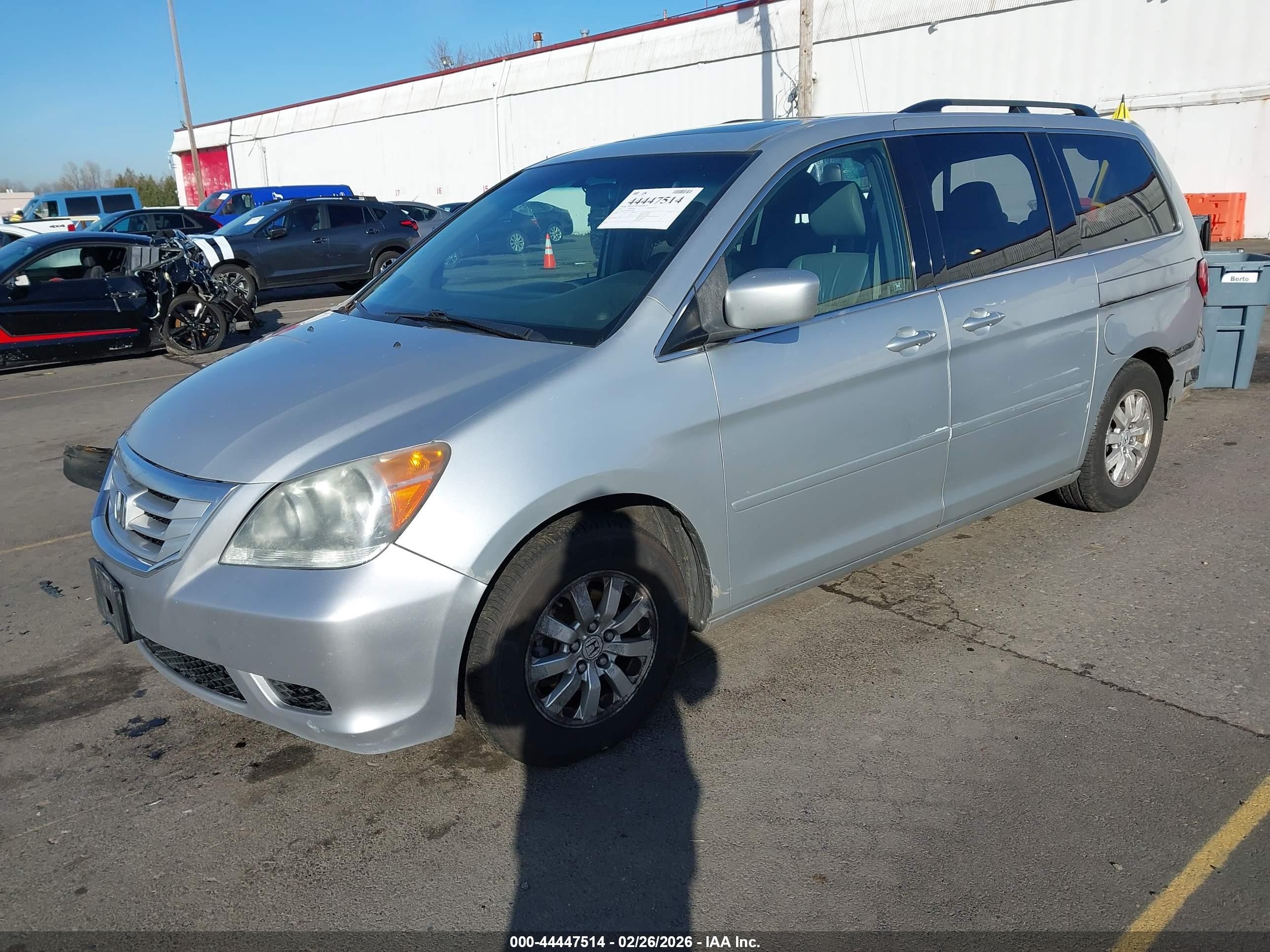 2010 Honda Odyssey Ex-l Silver vin: 5FNRL3H60AB074448