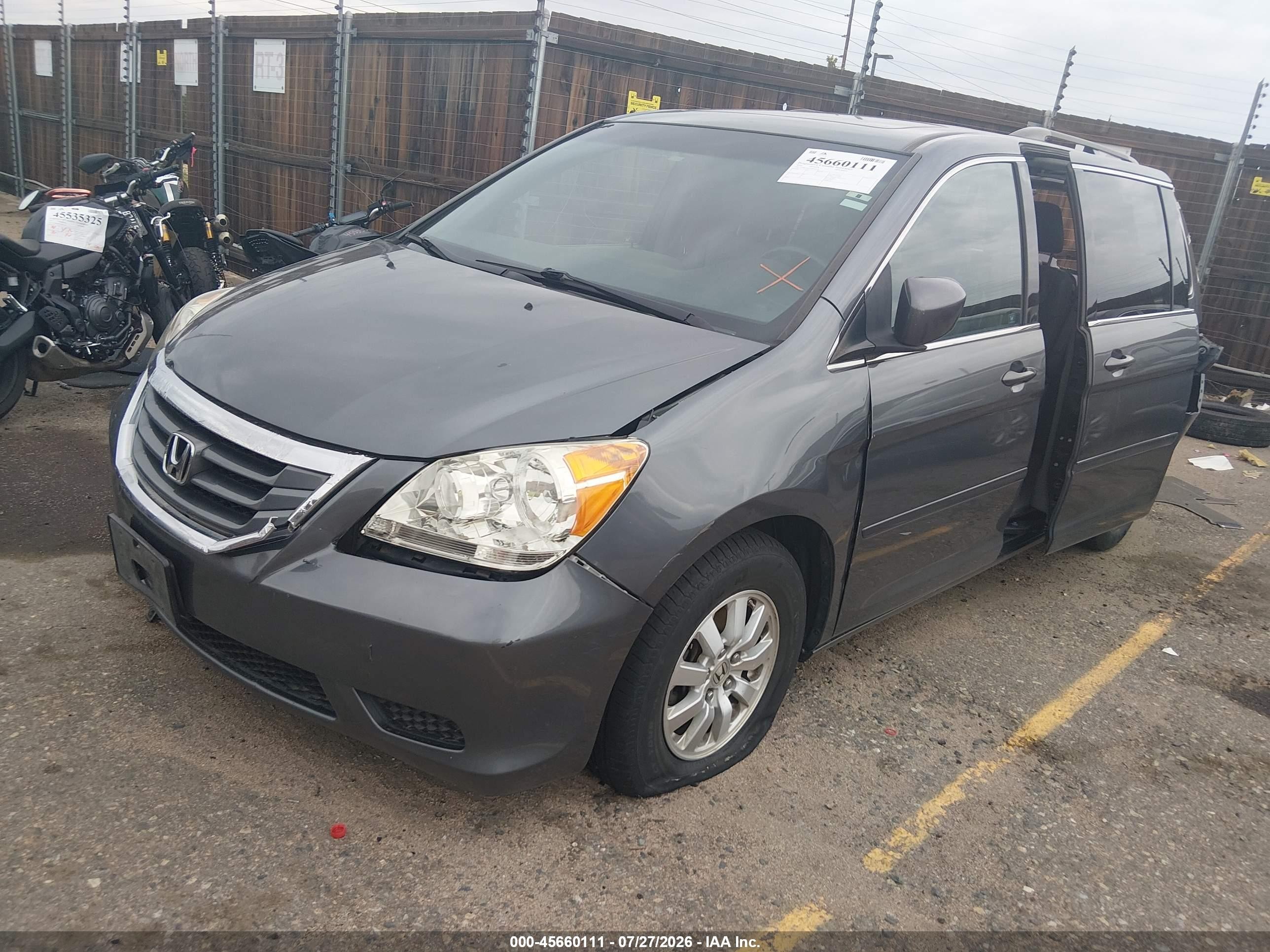 2010 Honda Odyssey Ex-l Gray vin: 5FNRL3H62AB018558