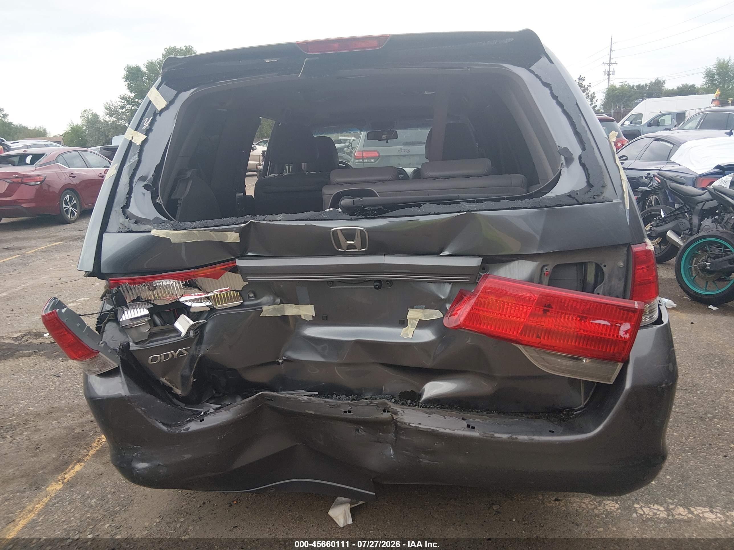 2010 Honda Odyssey Ex-l Gray vin: 5FNRL3H62AB018558