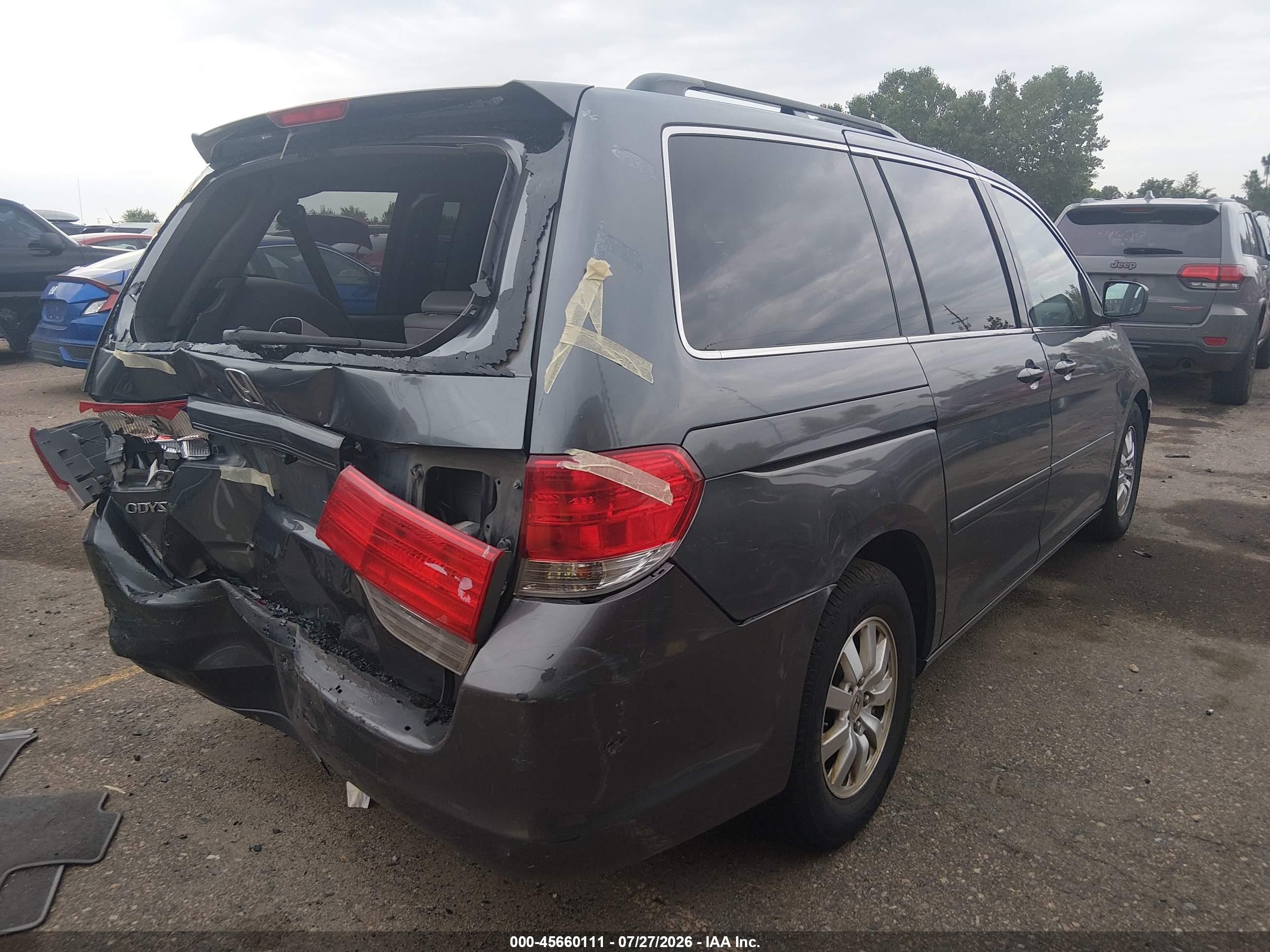 2010 Honda Odyssey Ex-l Gray vin: 5FNRL3H62AB018558