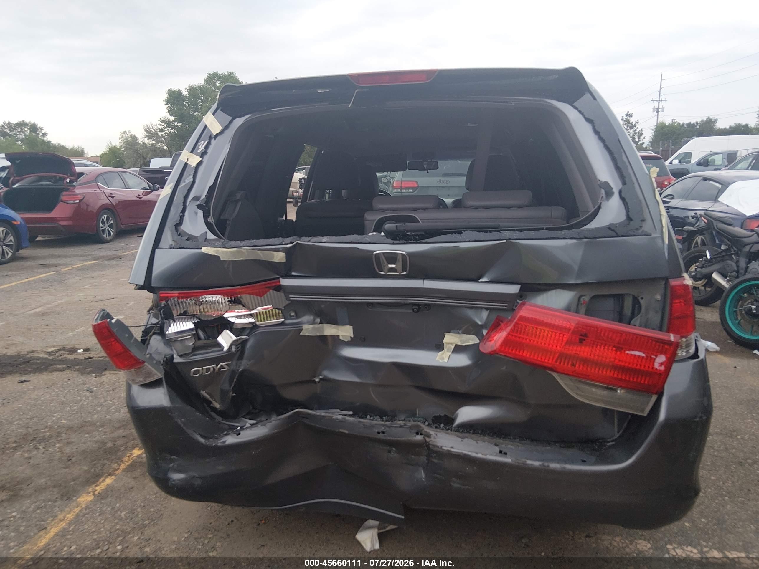 2010 Honda Odyssey Ex-l Gray vin: 5FNRL3H62AB018558