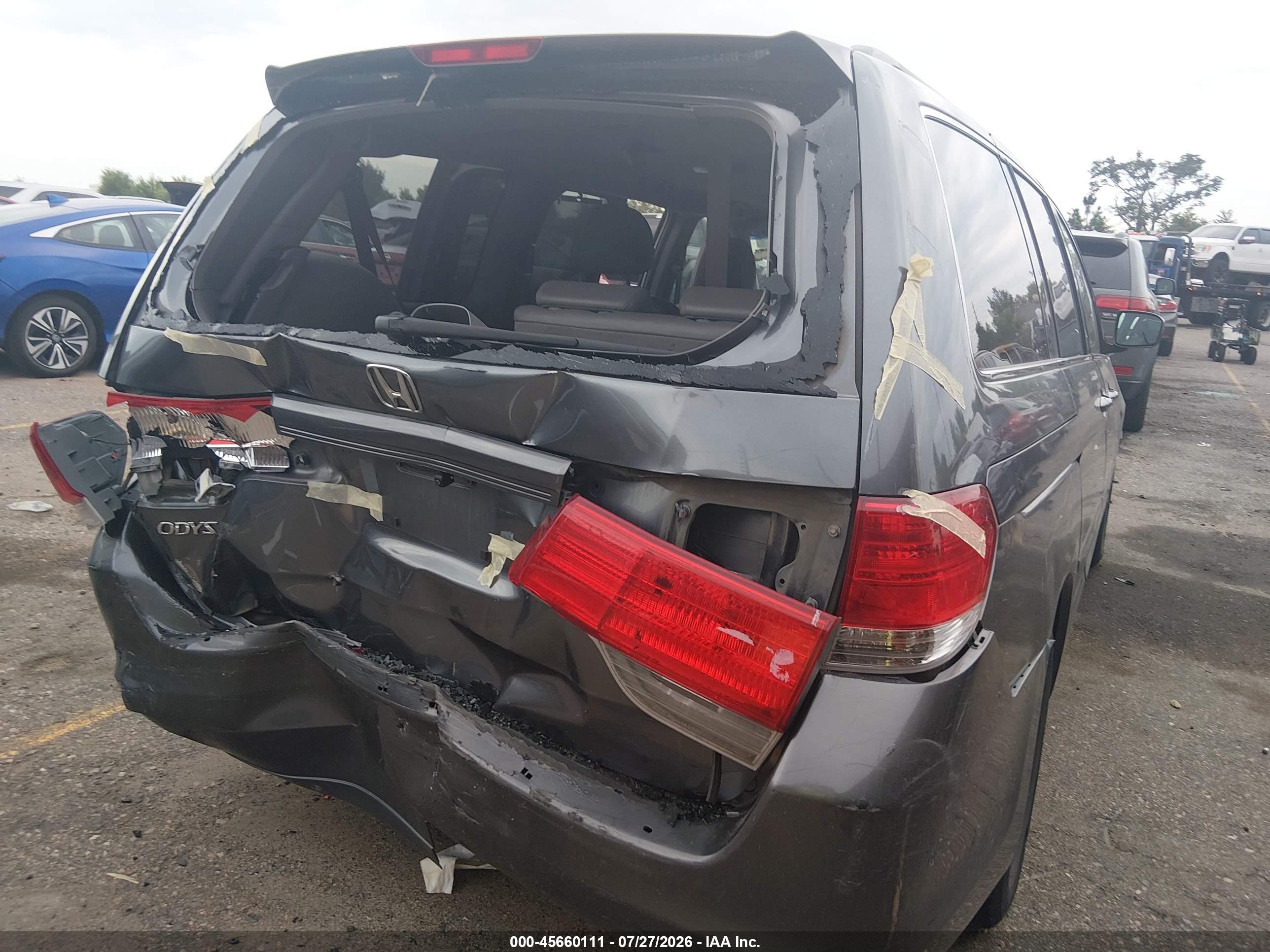 2010 Honda Odyssey Ex-l Gray vin: 5FNRL3H62AB018558