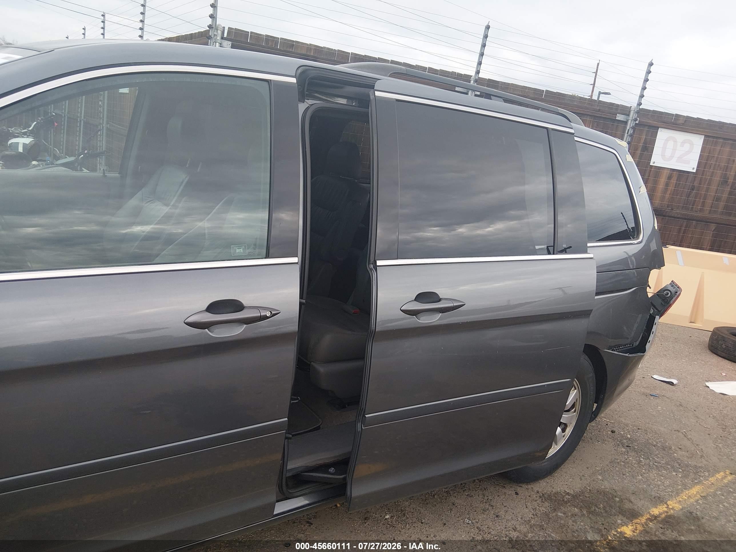 2010 Honda Odyssey Ex-l Gray vin: 5FNRL3H62AB018558