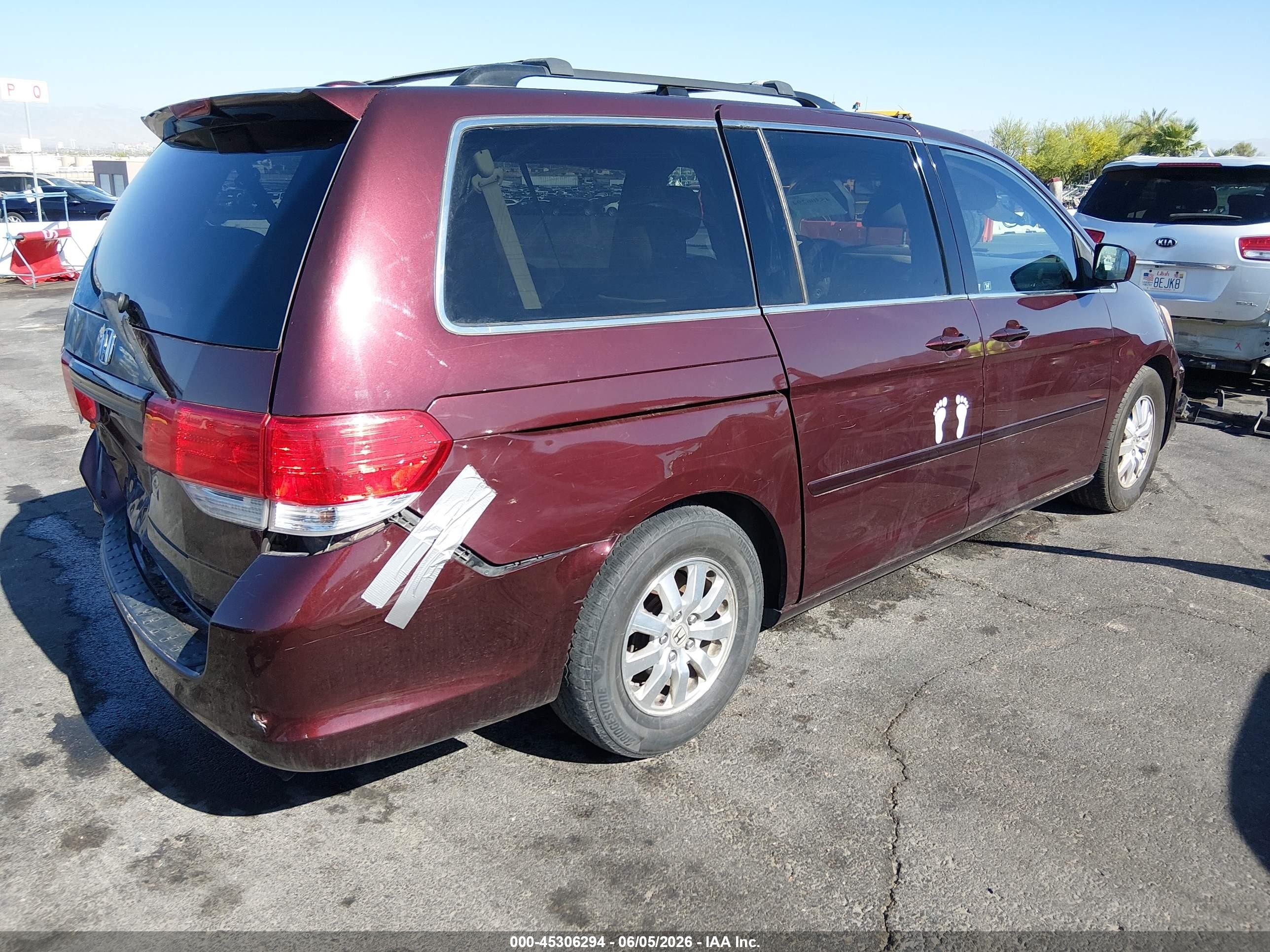 2010 Honda Odyssey Ex-l Maroon vin: 5FNRL3H62AB028104