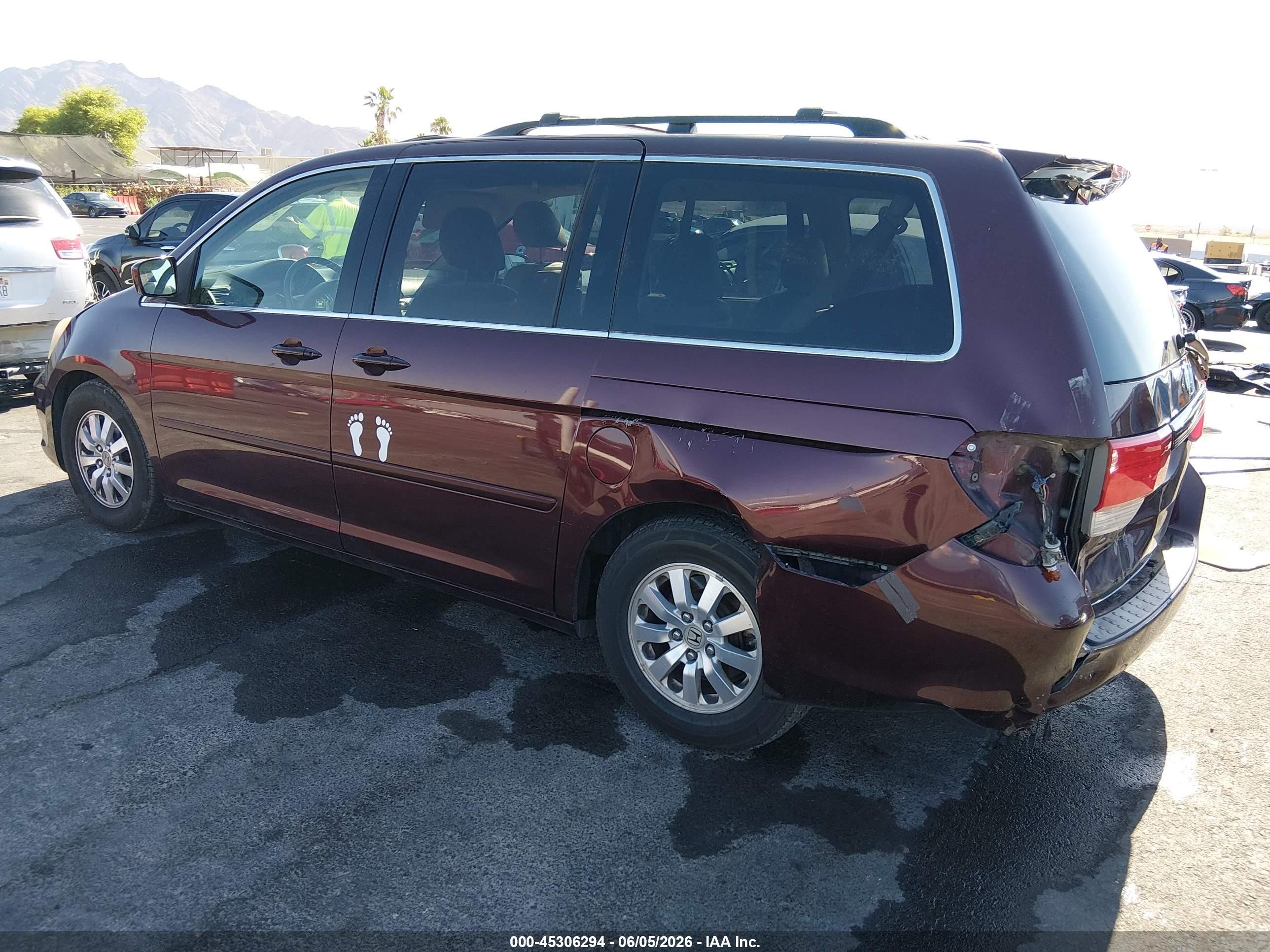 2010 Honda Odyssey Ex-l Maroon vin: 5FNRL3H62AB028104