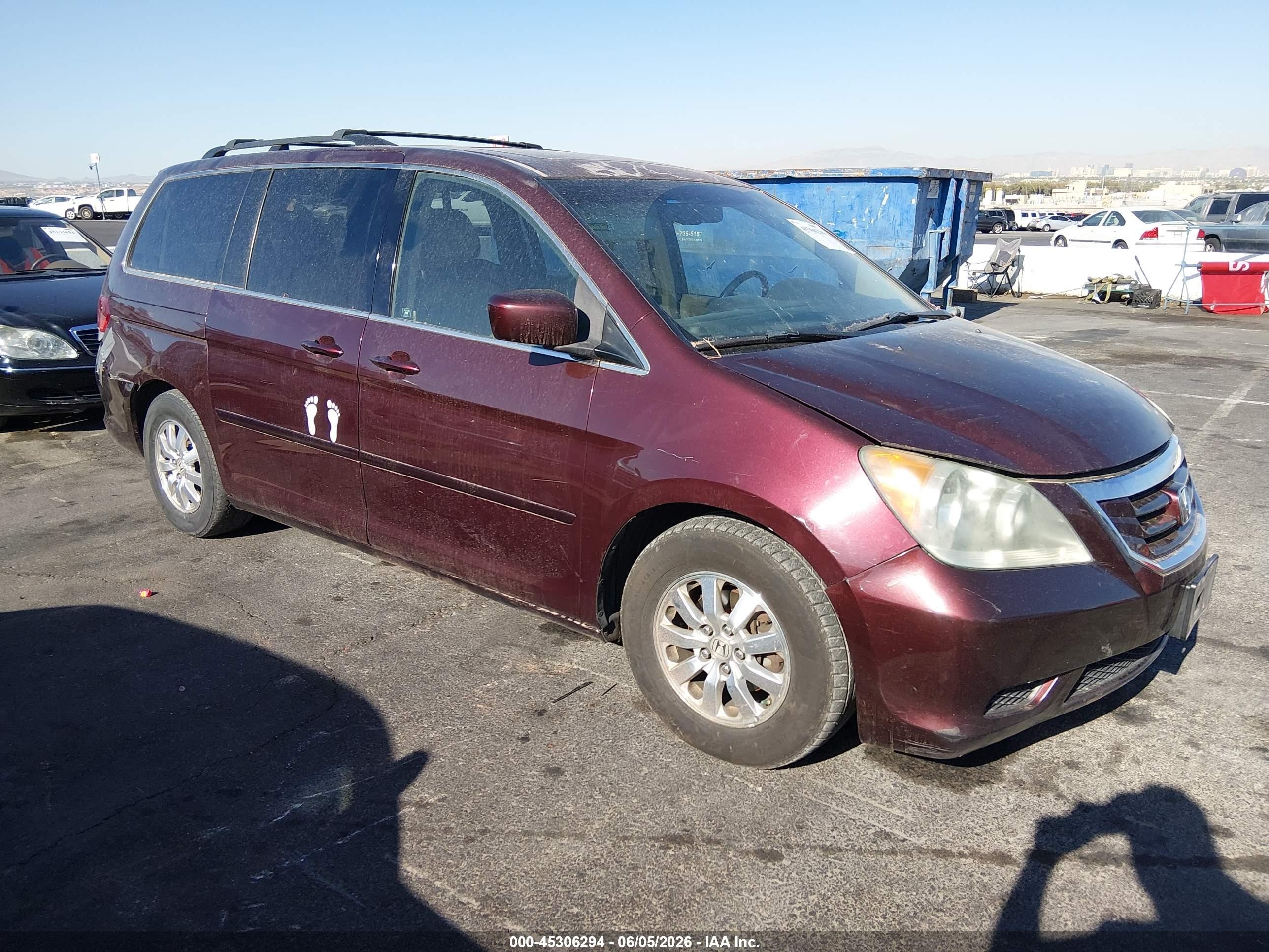 2010 Honda Odyssey Ex-l Maroon vin: 5FNRL3H62AB028104