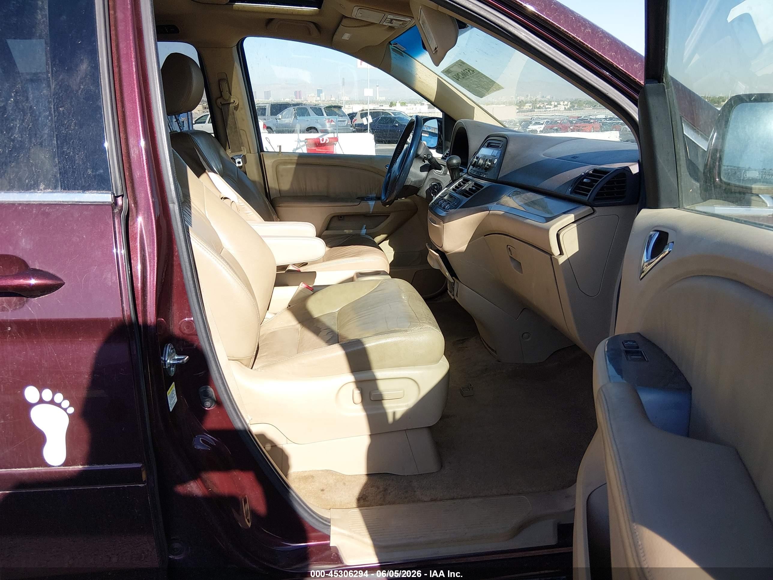 2010 Honda Odyssey Ex-l Maroon vin: 5FNRL3H62AB028104