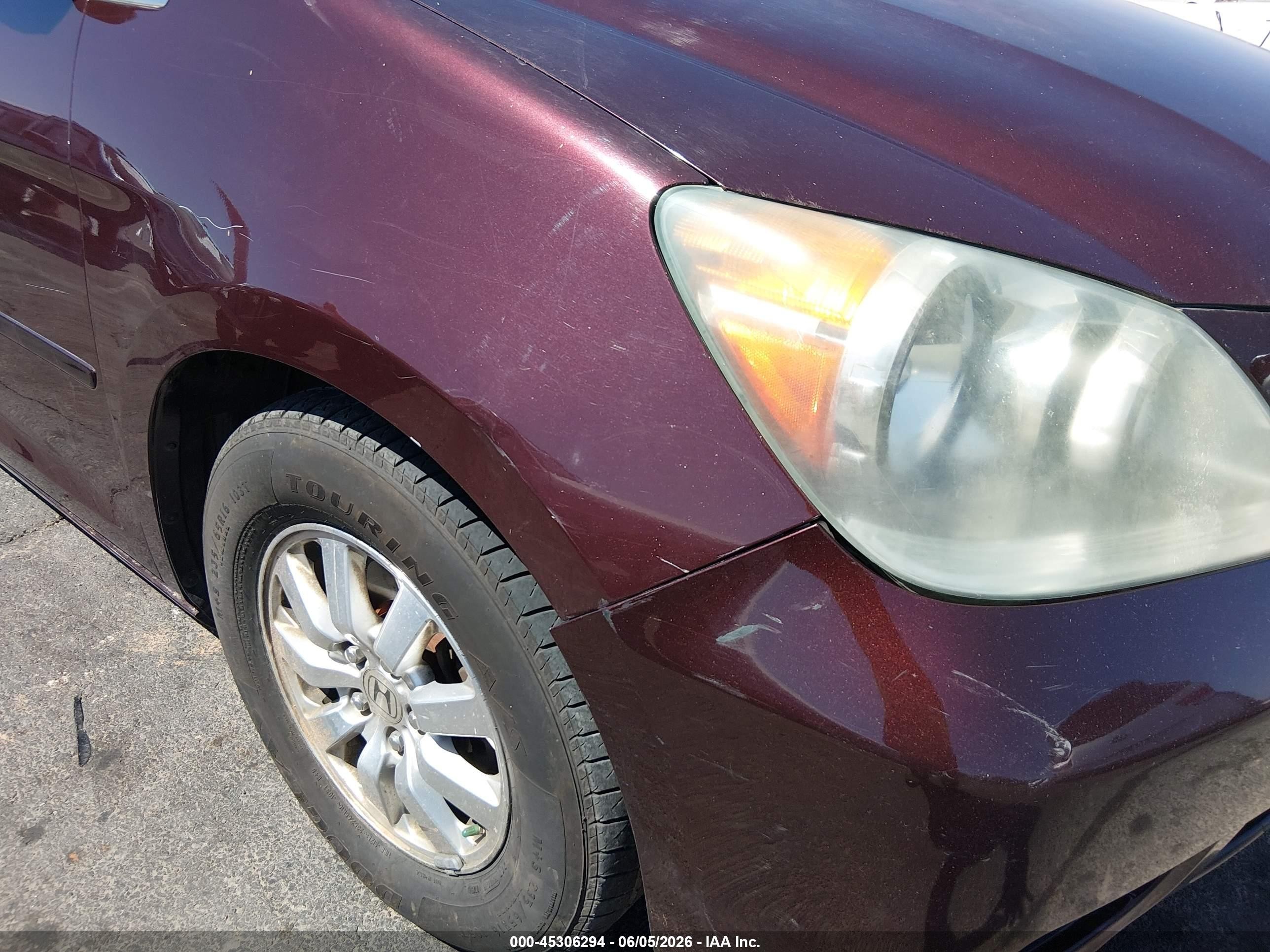 2010 Honda Odyssey Ex-l Maroon vin: 5FNRL3H62AB028104