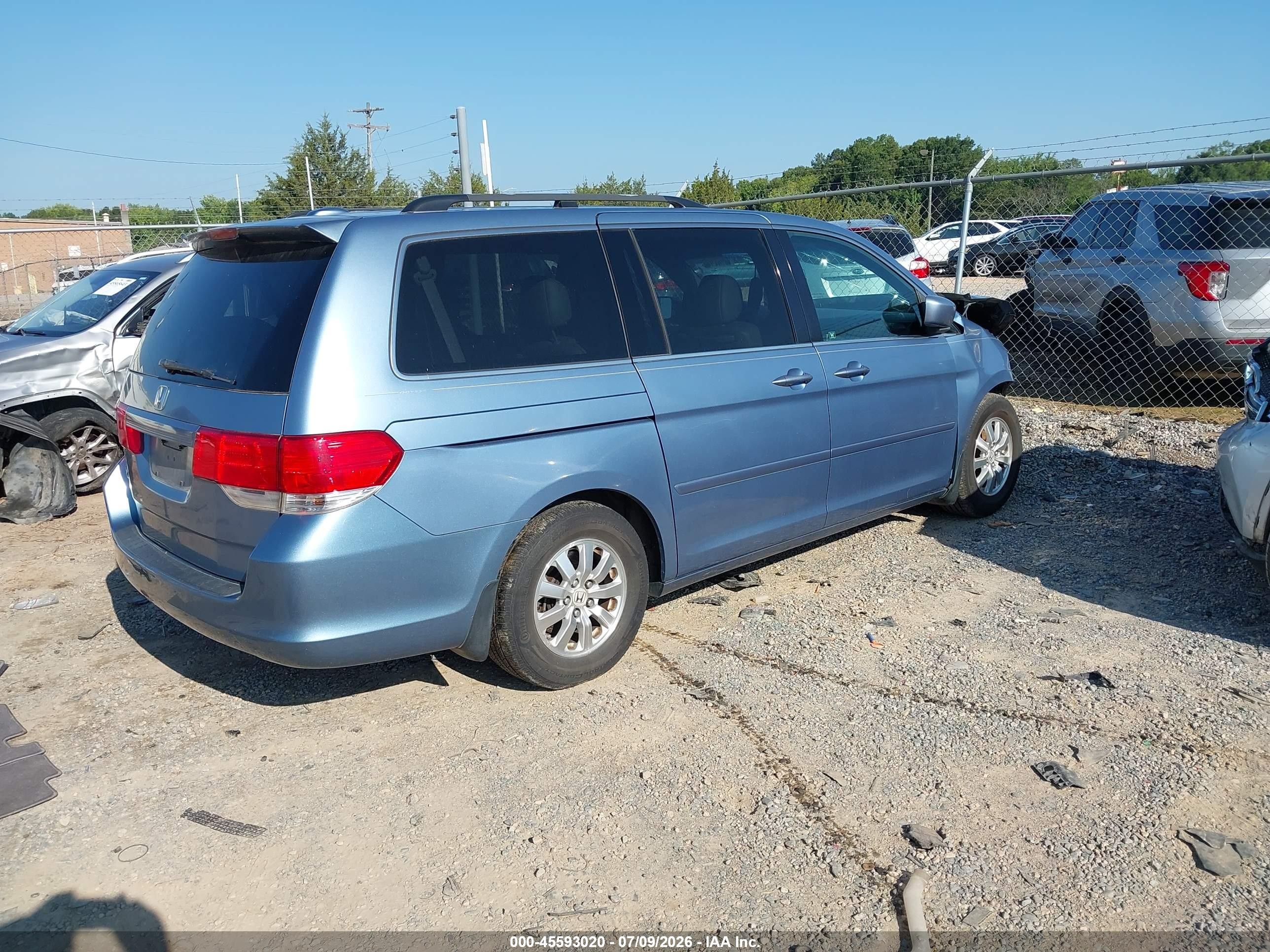 2010 Honda Odyssey Ex-l Light Blue vin: 5FNRL3H62AB035117