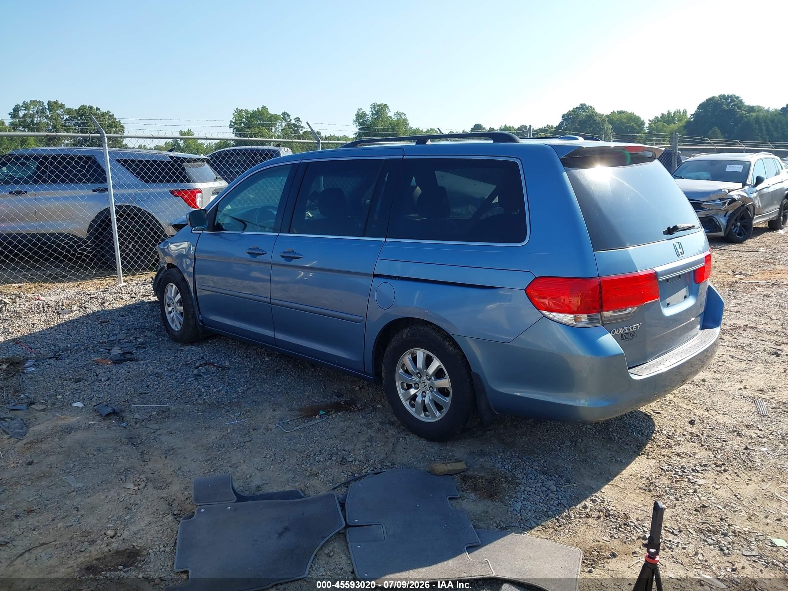 2010 Honda Odyssey Ex-l Light Blue vin: 5FNRL3H62AB035117