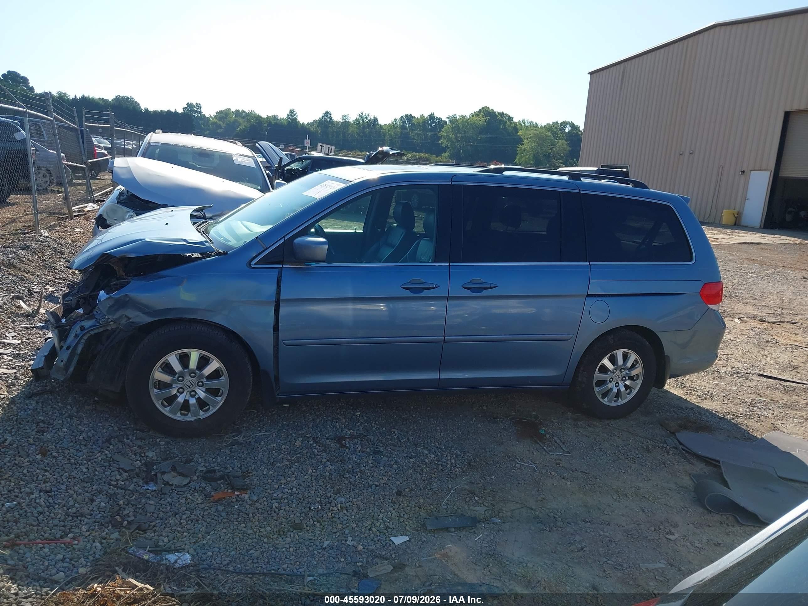 2010 Honda Odyssey Ex-l Light Blue vin: 5FNRL3H62AB035117