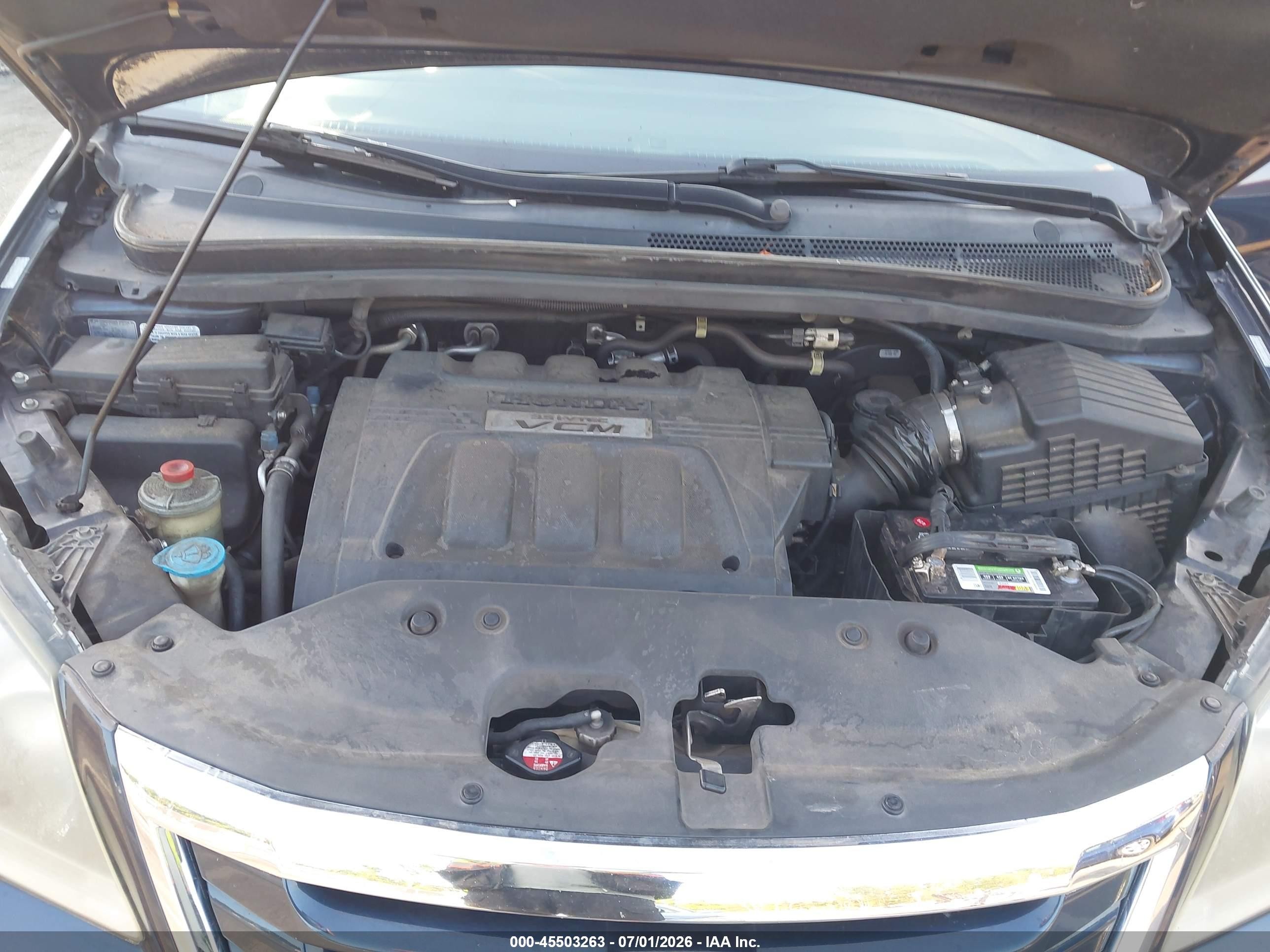 2010 Honda Odyssey Ex-l Black vin: 5FNRL3H62AB109054