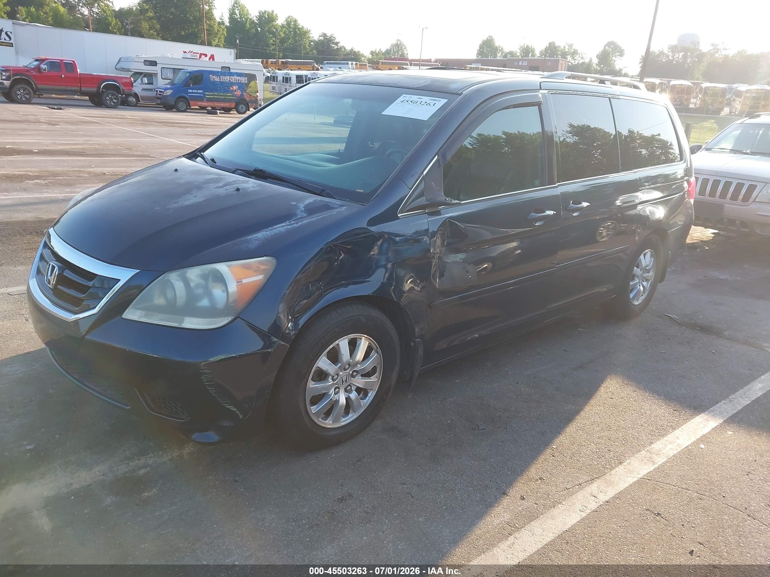 2010 Honda Odyssey Ex-l Black vin: 5FNRL3H62AB109054