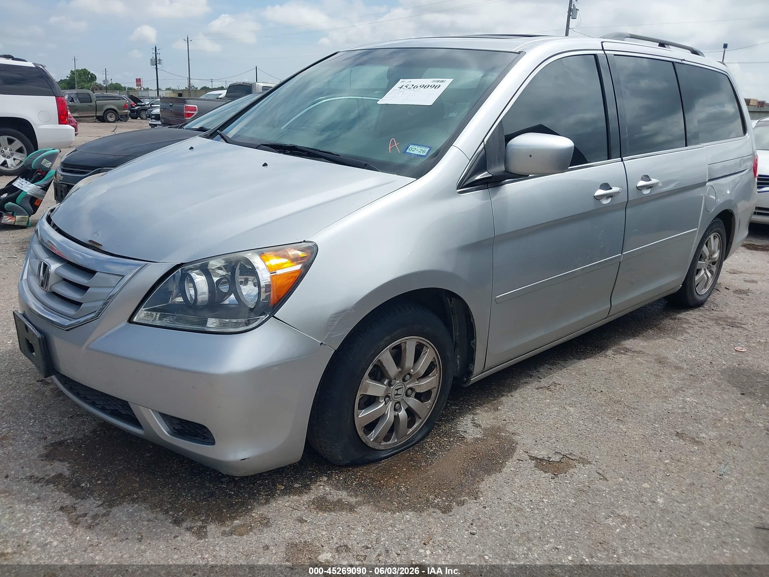 2010 Honda Odyssey Ex-l Серебряный vin: 5FNRL3H63AB031447