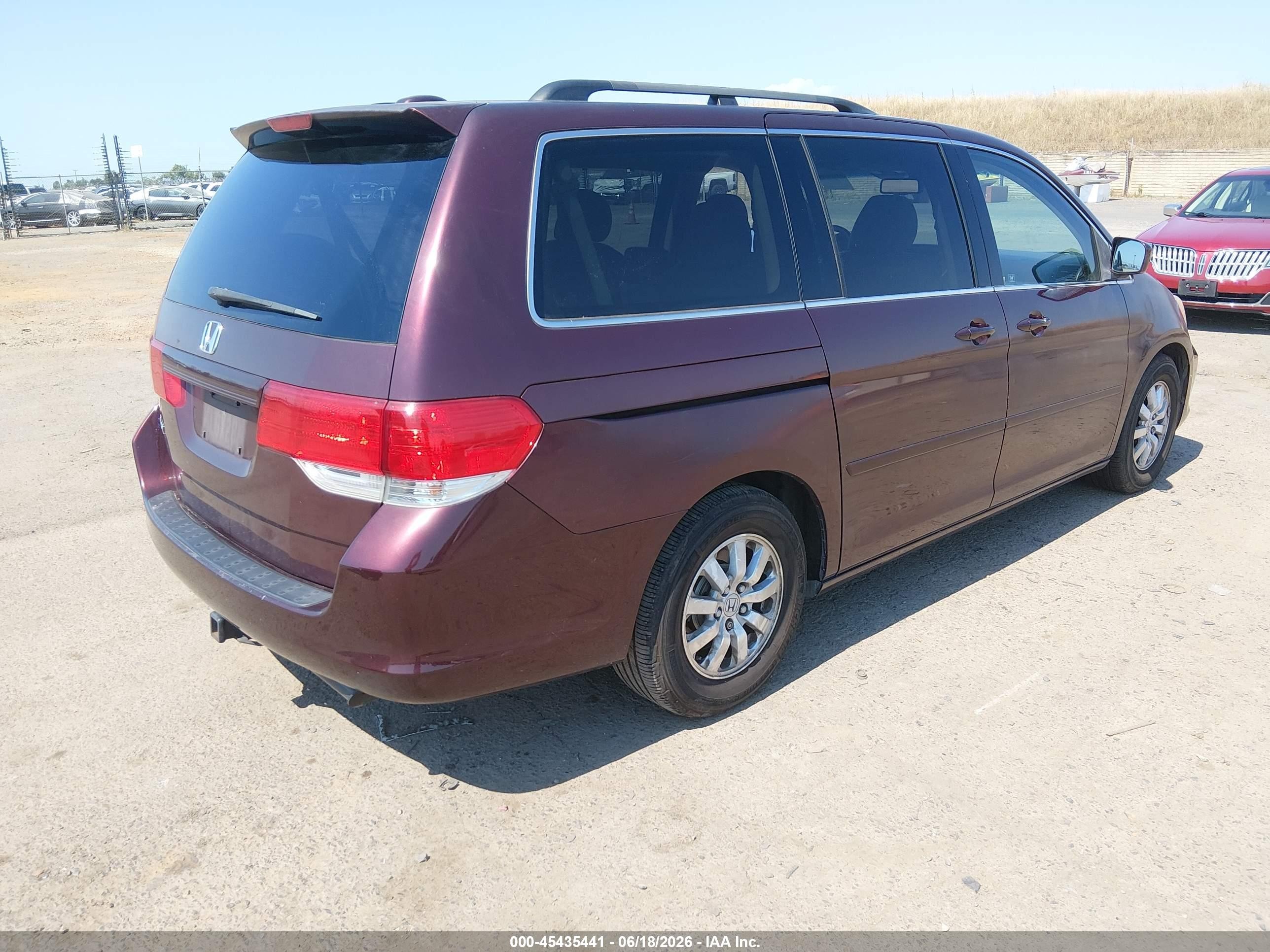 2010 Honda Odyssey Ex-l Бордовый vin: 5FNRL3H63AB038074