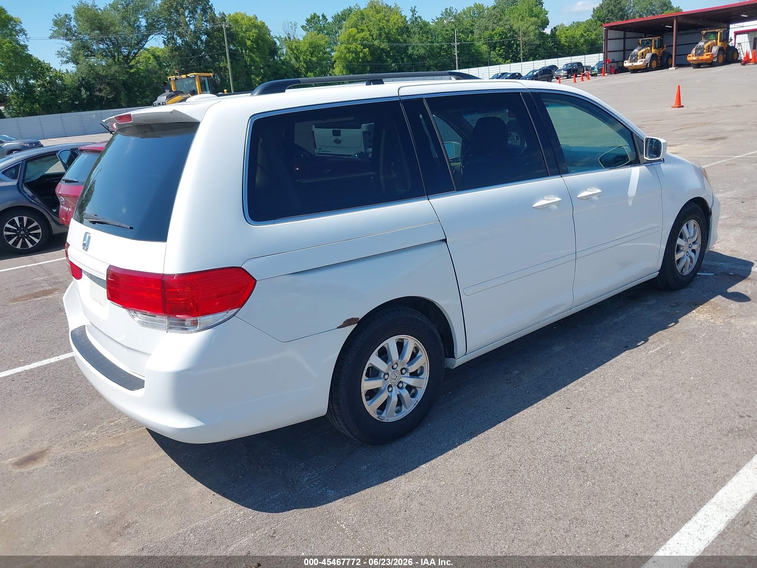 2010 Honda Odyssey Ex-l White vin: 5FNRL3H63AB110536