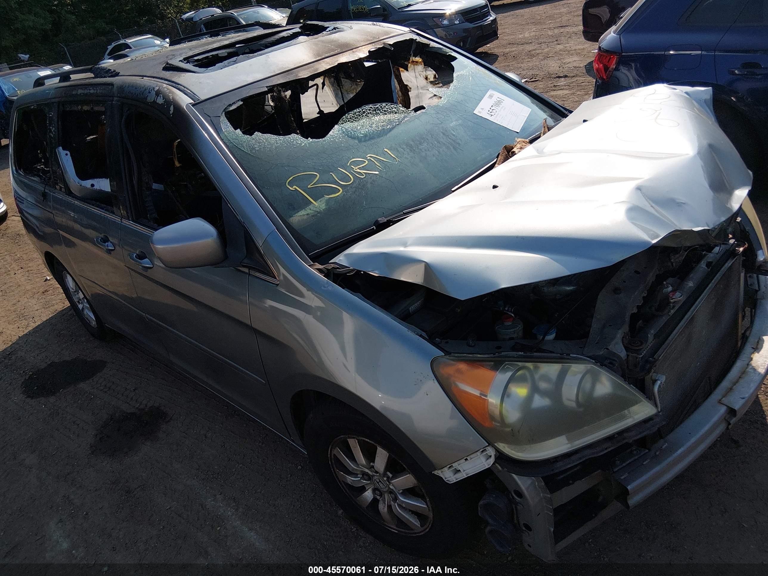 2010 Honda Odyssey Ex-l Light Blue vin: 5FNRL3H64AB084657