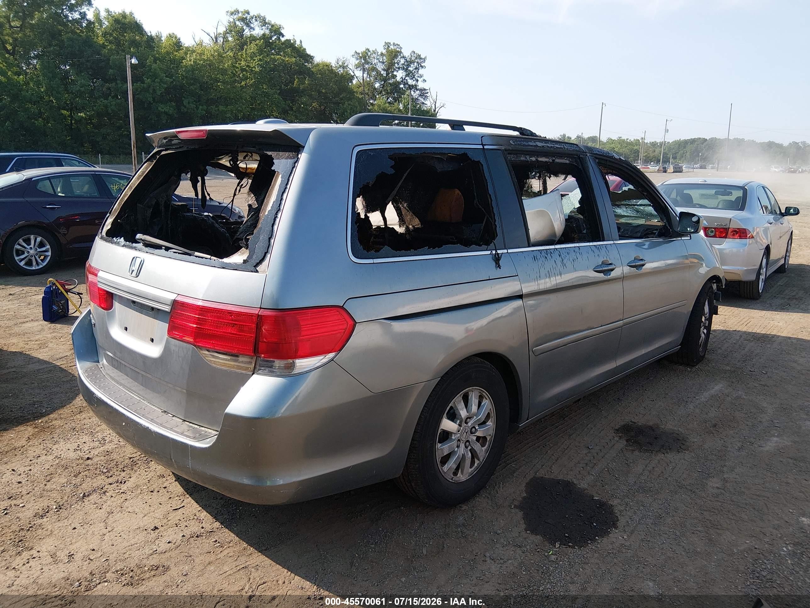 2010 Honda Odyssey Ex-l Light Blue vin: 5FNRL3H64AB084657