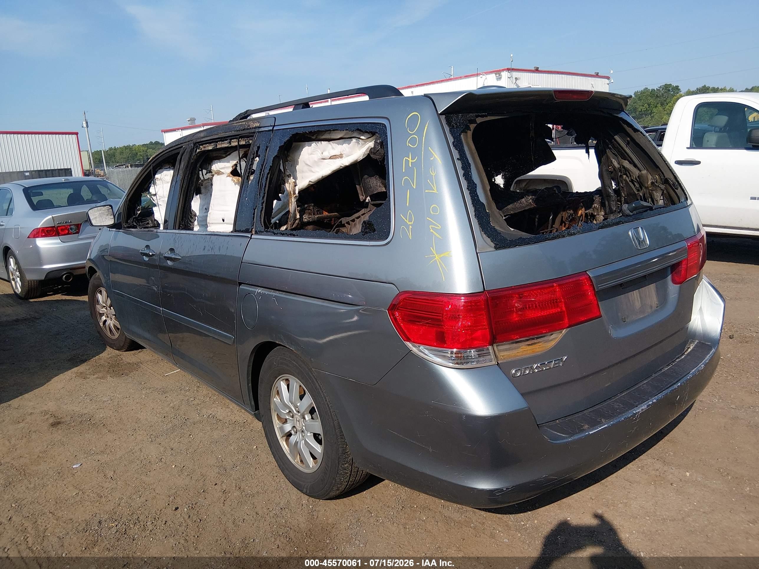 2010 Honda Odyssey Ex-l Light Blue vin: 5FNRL3H64AB084657