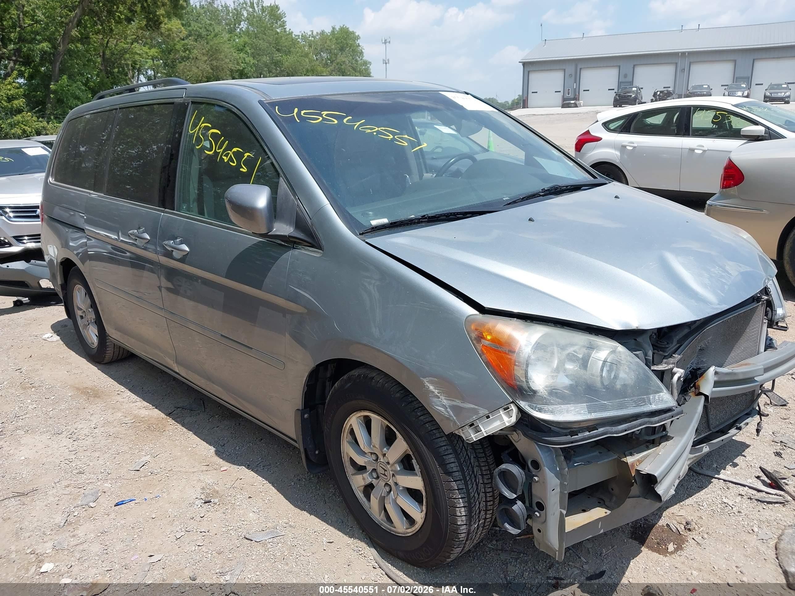 2010 Honda Odyssey Ex-l Light Blue vin: 5FNRL3H64AB085369