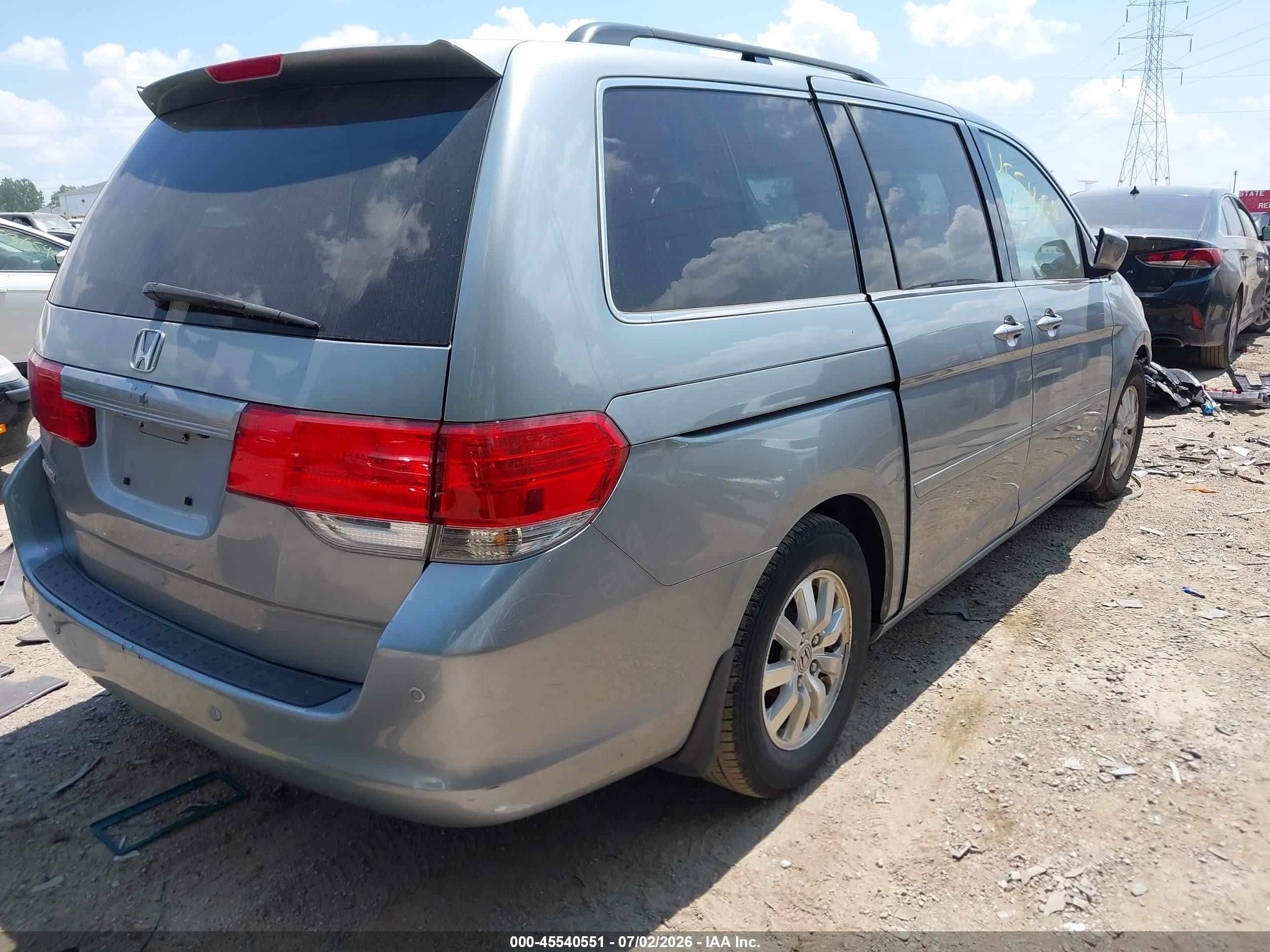 2010 Honda Odyssey Ex-l Light Blue vin: 5FNRL3H64AB085369
