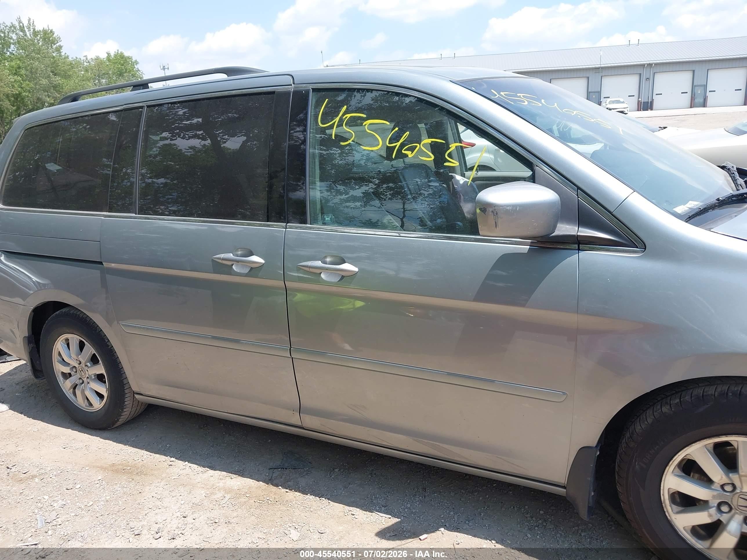 2010 Honda Odyssey Ex-l Light Blue vin: 5FNRL3H64AB085369