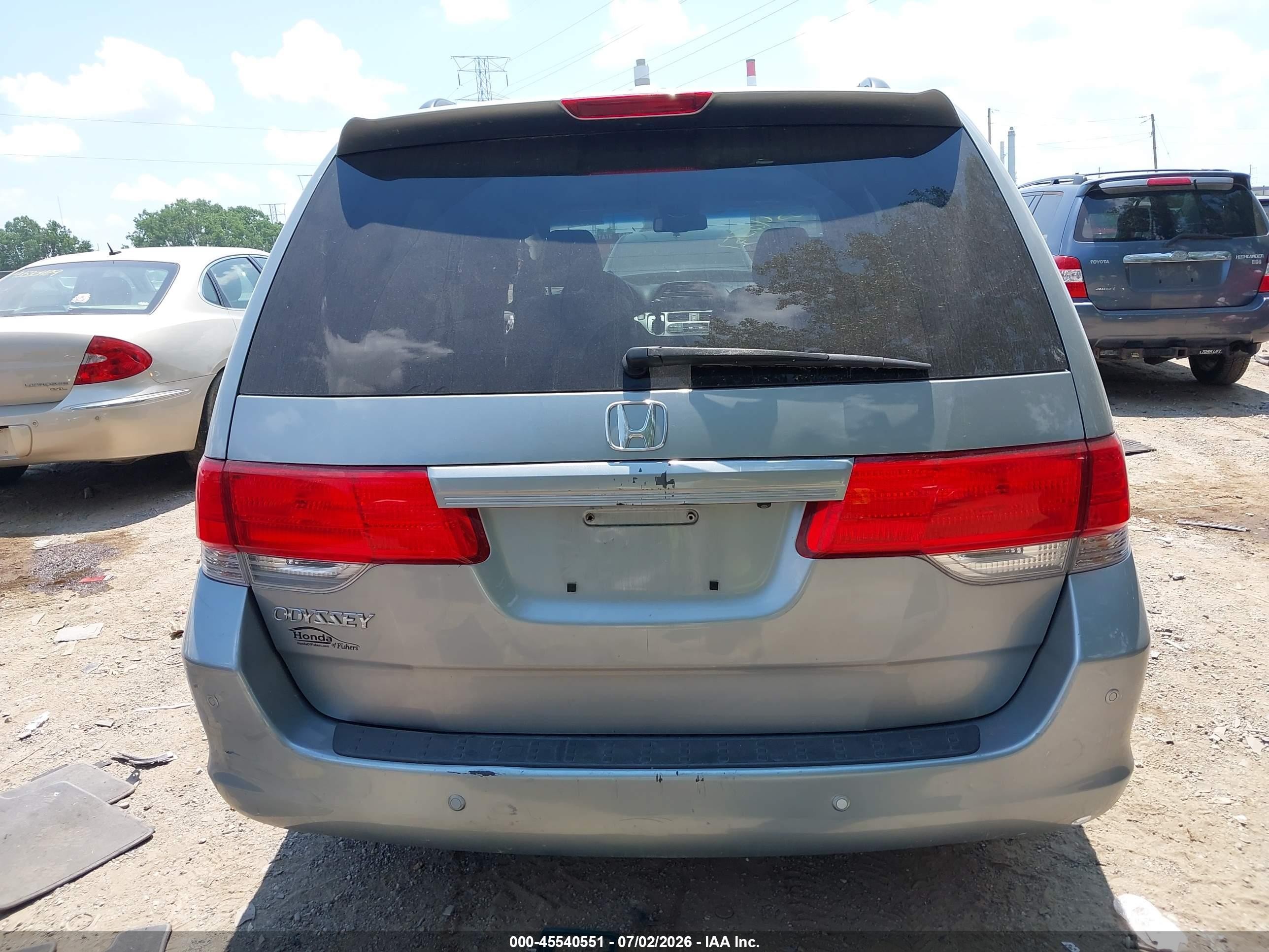 2010 Honda Odyssey Ex-l Light Blue vin: 5FNRL3H64AB085369