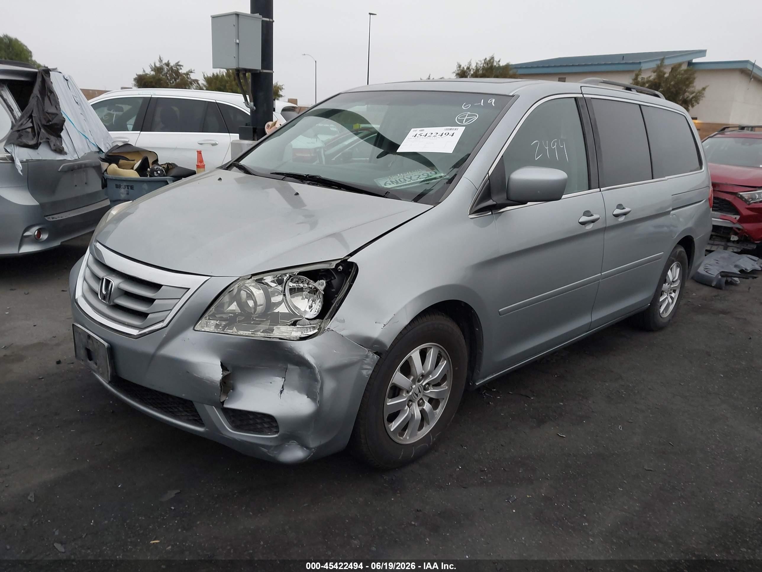 2010 Honda Odyssey Ex-l Silver vin: 5FNRL3H64AB091222