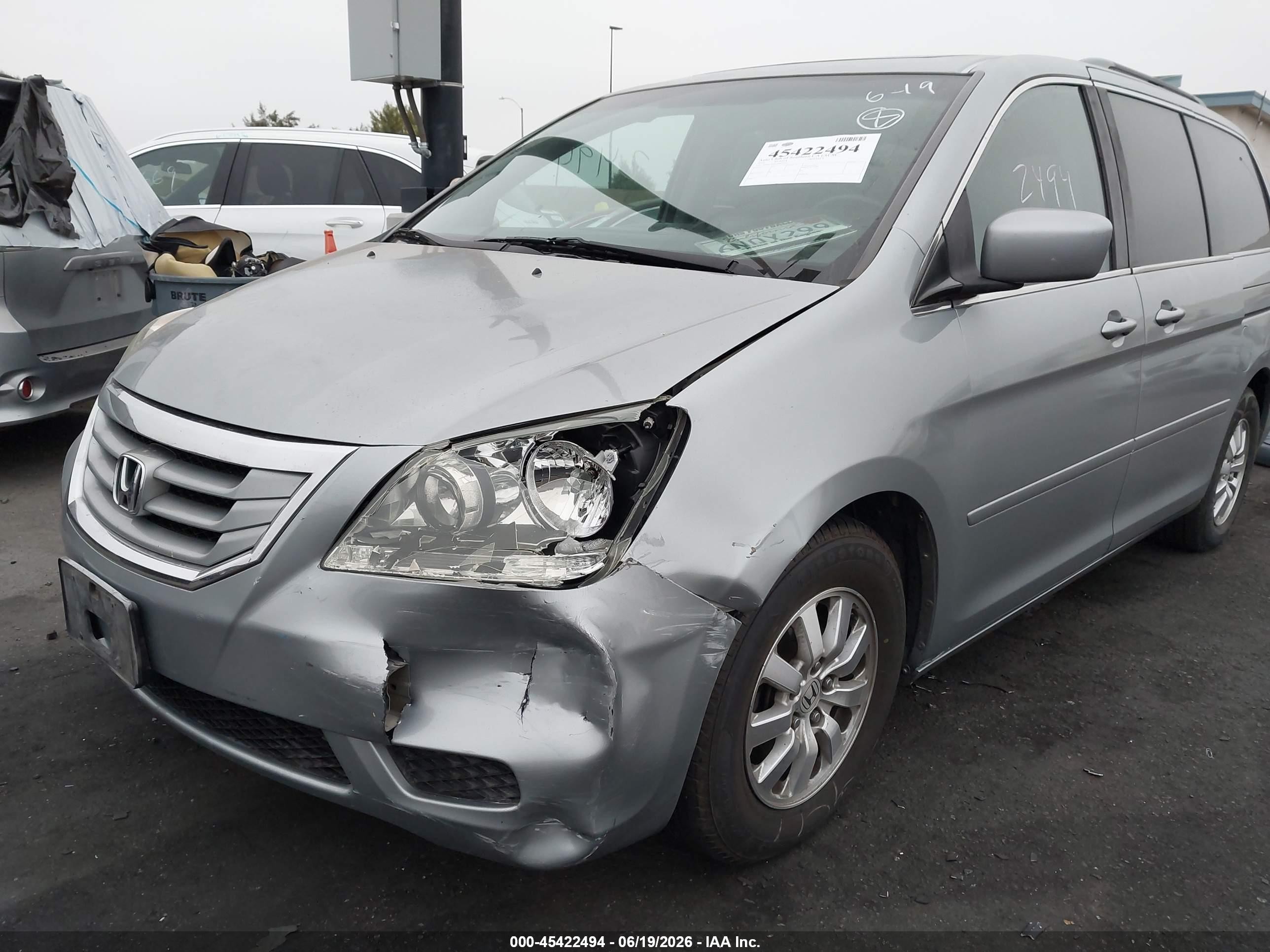 2010 Honda Odyssey Ex-l Silver vin: 5FNRL3H64AB091222